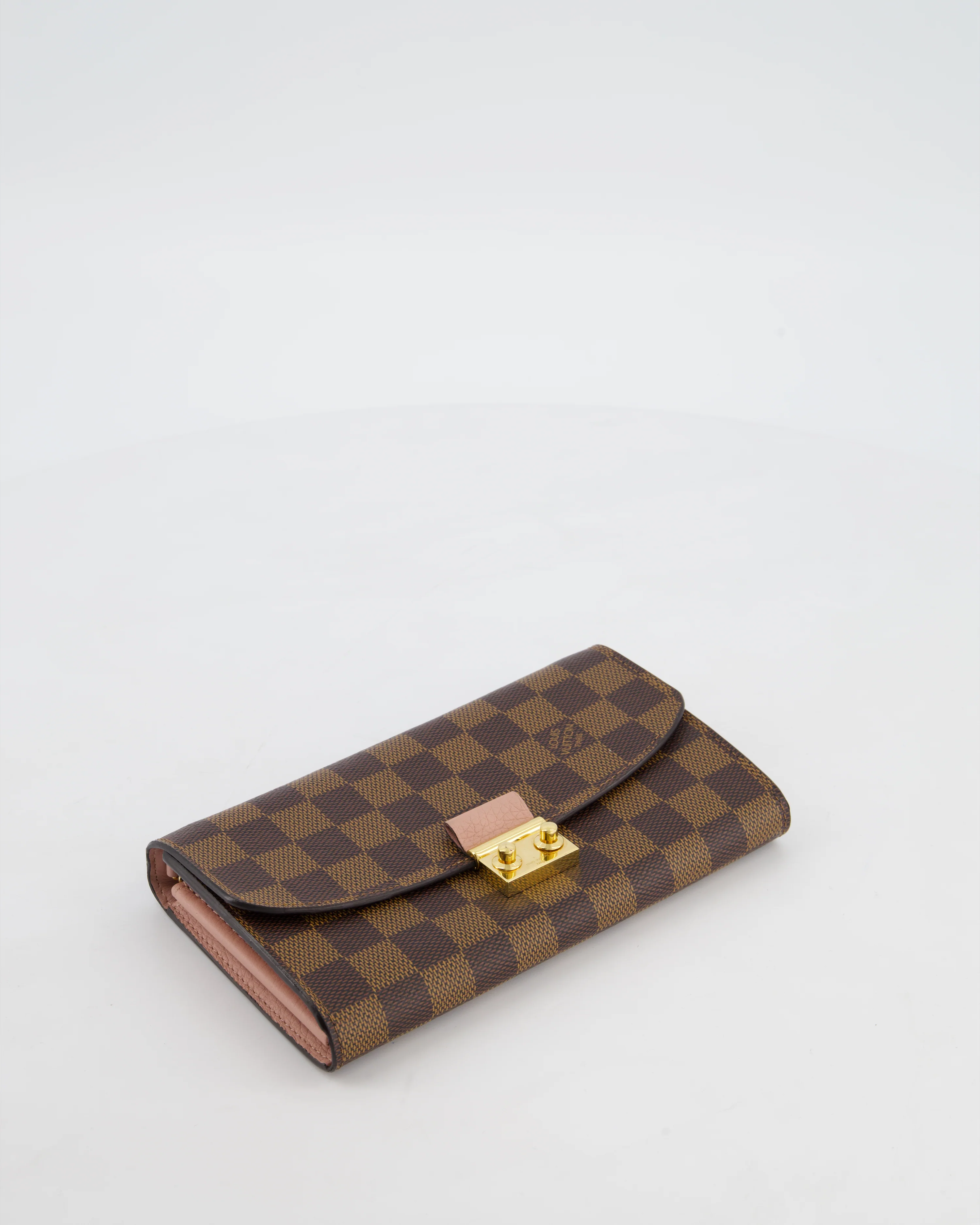 Louis Vuitton Brown Croisette Wallet on Chain in Damier Ebene Canvas with Gold Hardware - Image 18
