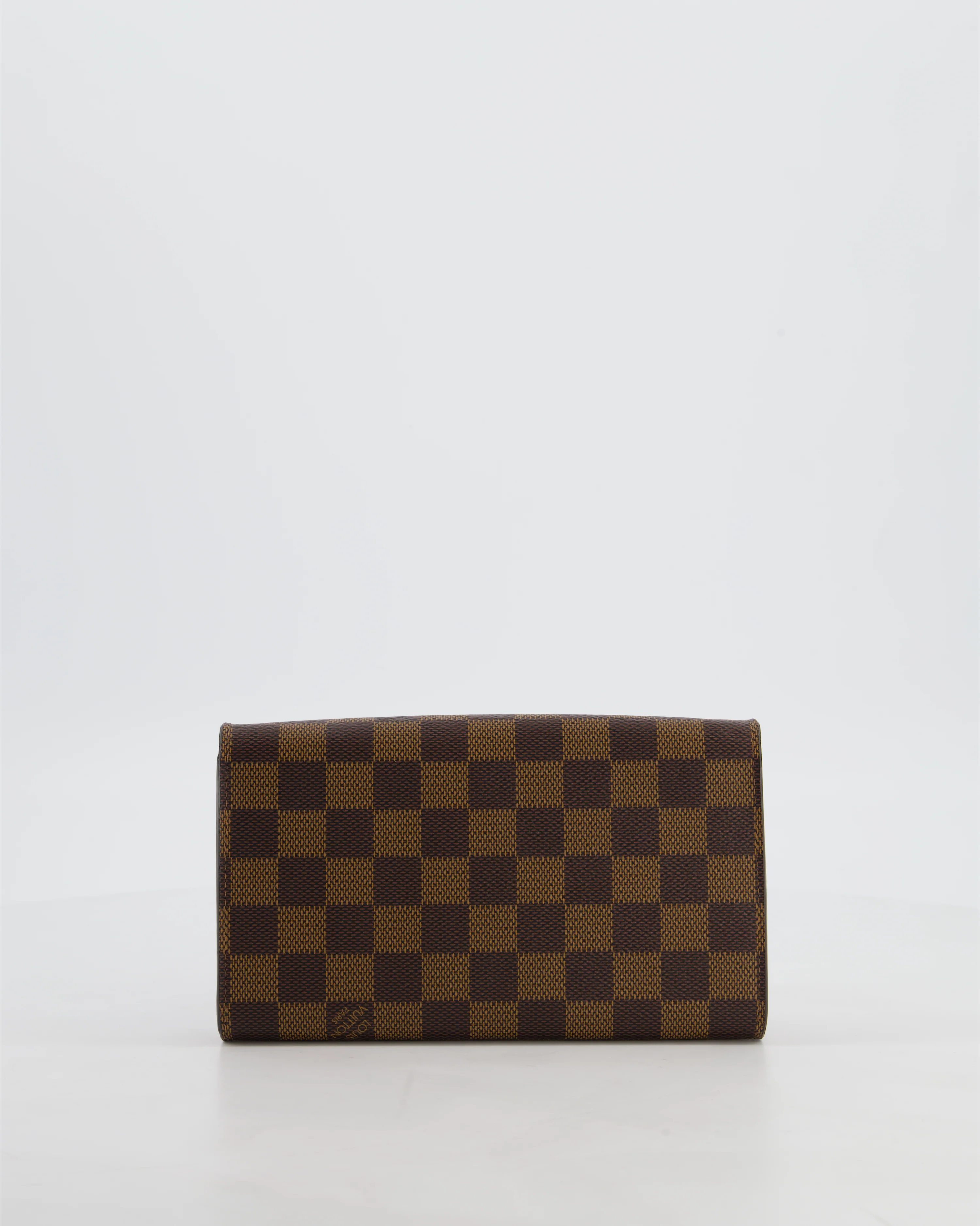 Louis Vuitton Brown Croisette Wallet on Chain in Damier Ebene Canvas with Gold Hardware - Image 8