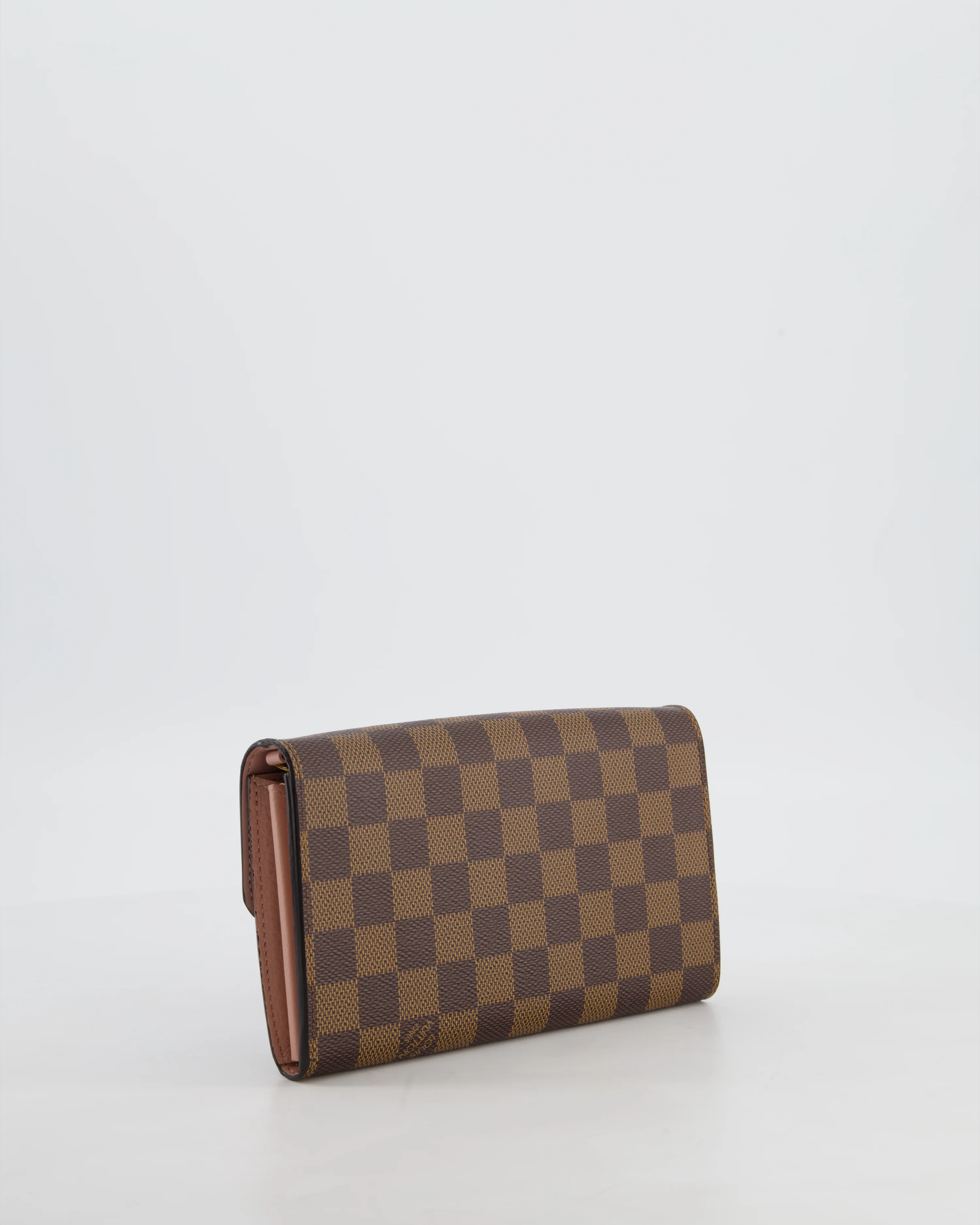 Louis Vuitton Brown Croisette Wallet on Chain in Damier Ebene Canvas with Gold Hardware - Image 9