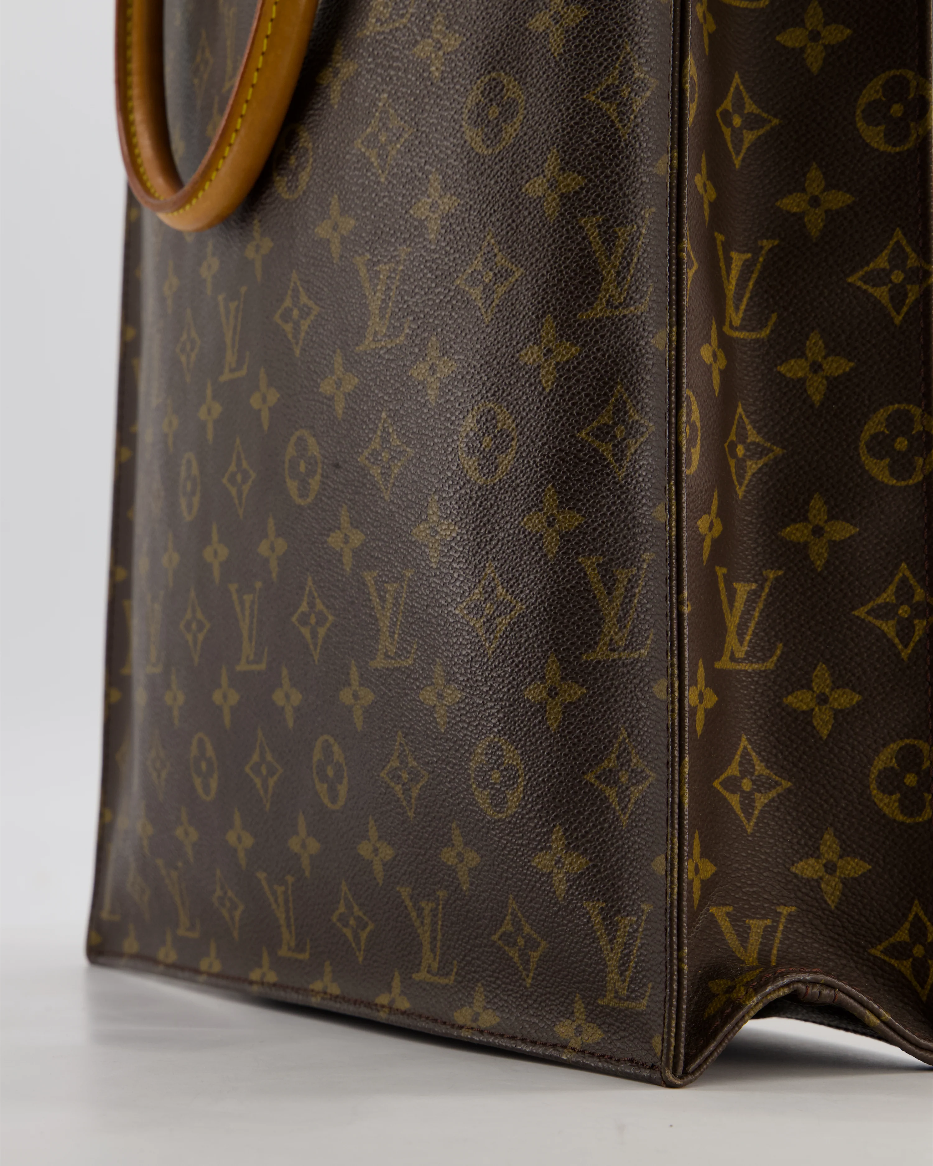 Louis Vuitton Brown Monogram Sac Plat Tote Bag with Gold Hardware - Image 13