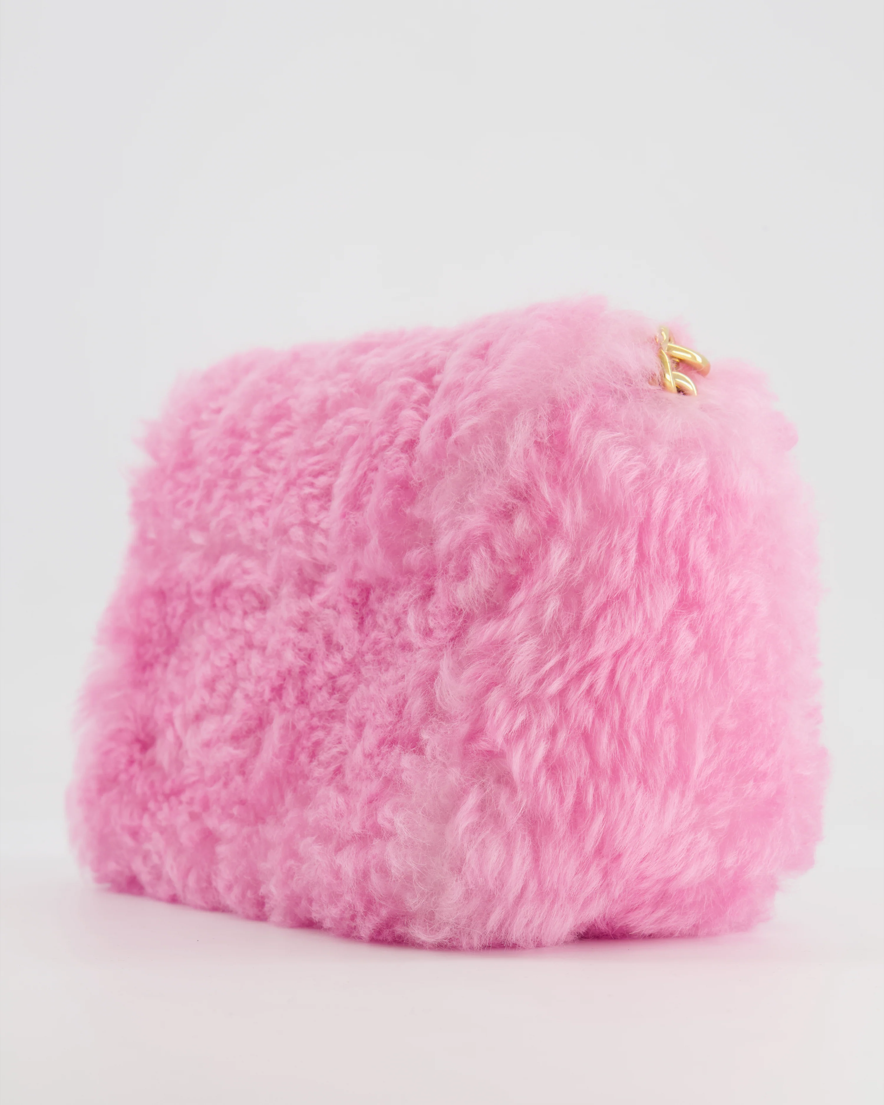 Louis Vuitton Candy Pink Shearling LV Twist PM Bag with Gold Hardware - Image 13