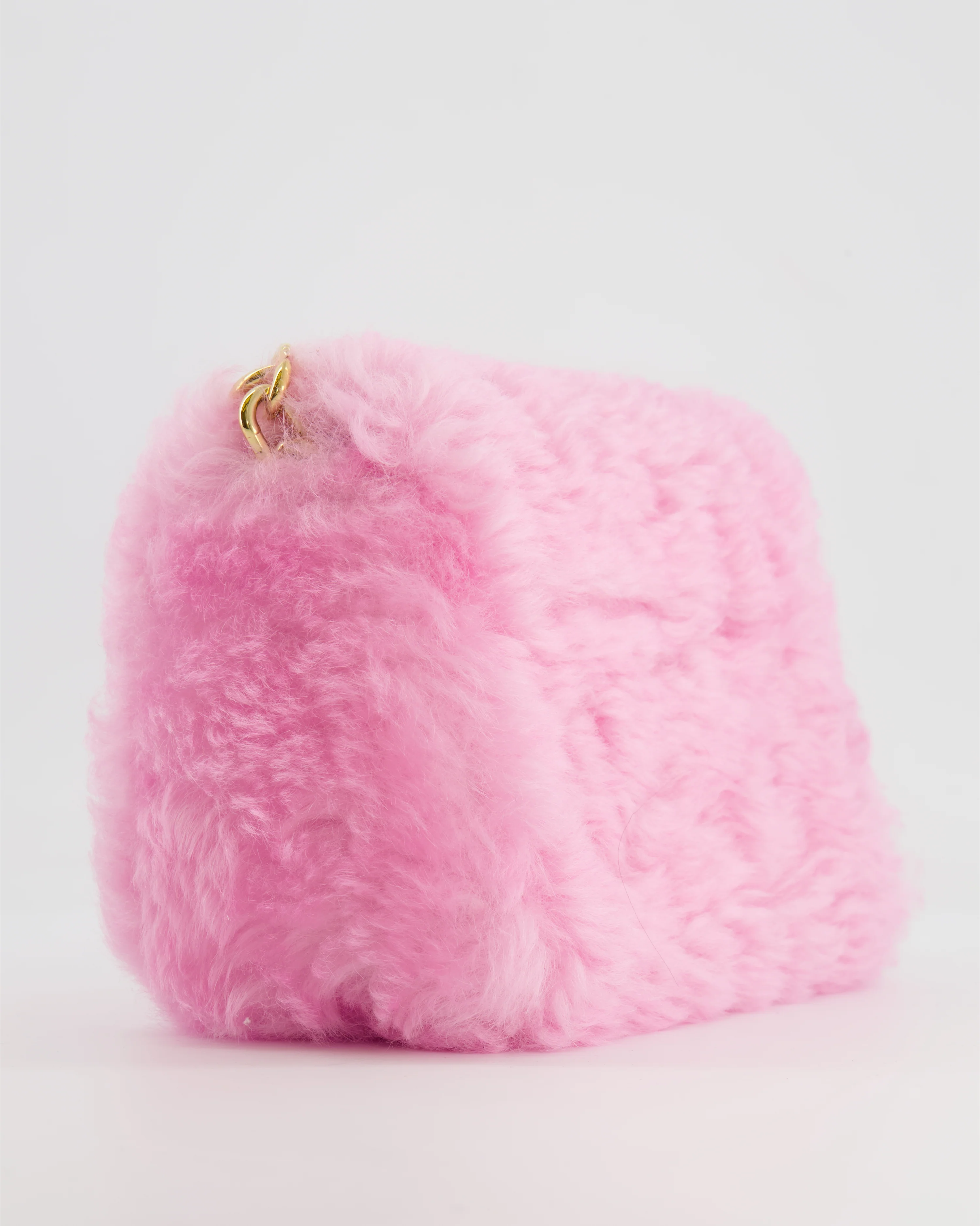 Louis Vuitton Candy Pink Shearling LV Twist PM Bag with Gold Hardware - Image 14