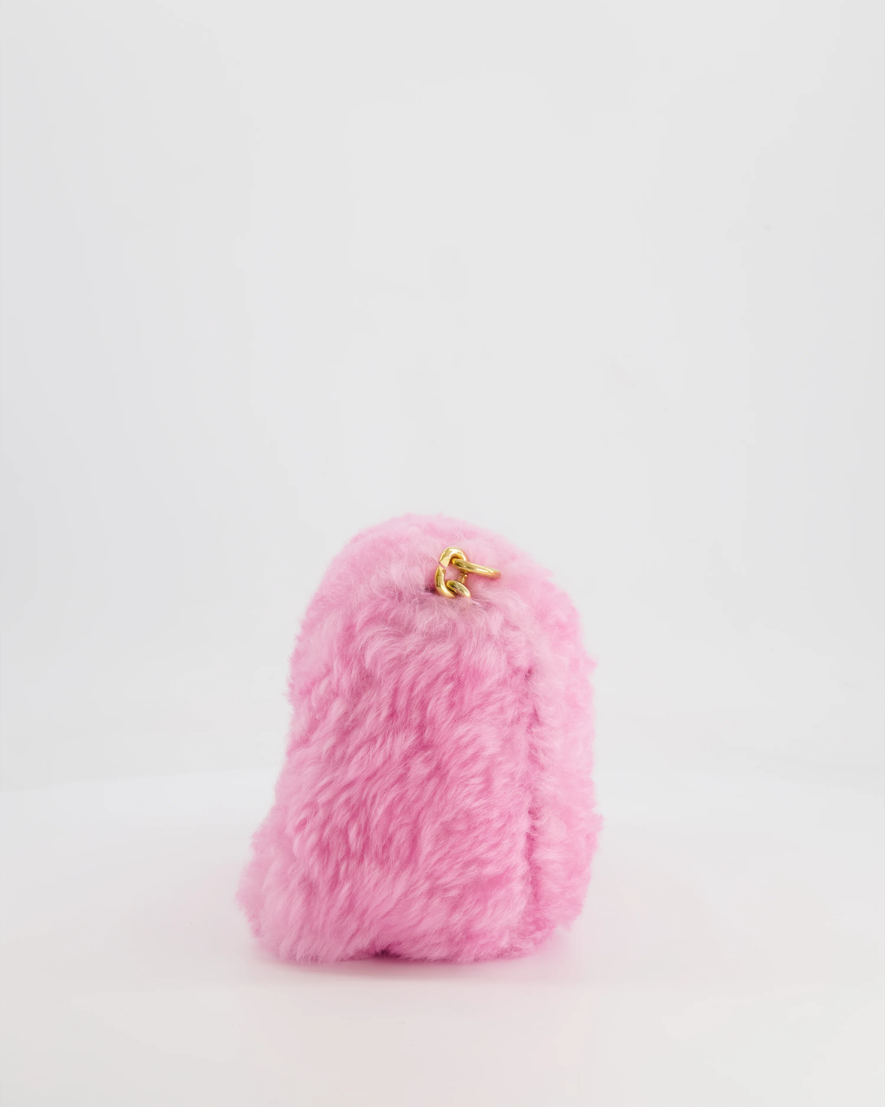Louis Vuitton Candy Pink Shearling LV Twist PM Bag with Gold Hardware - Image 5