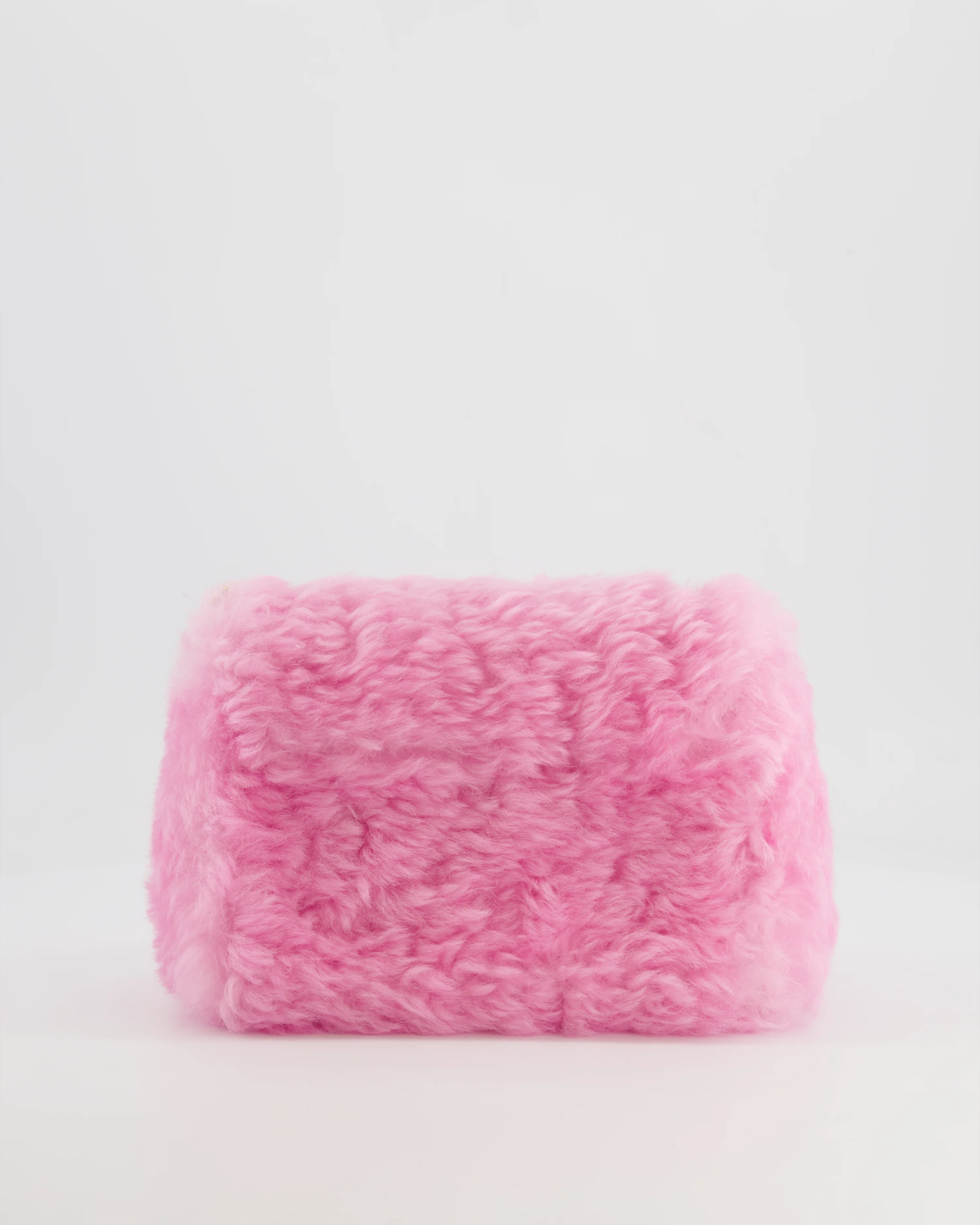 Louis Vuitton Candy Pink Shearling LV Twist PM Bag with Gold Hardware - Image 7