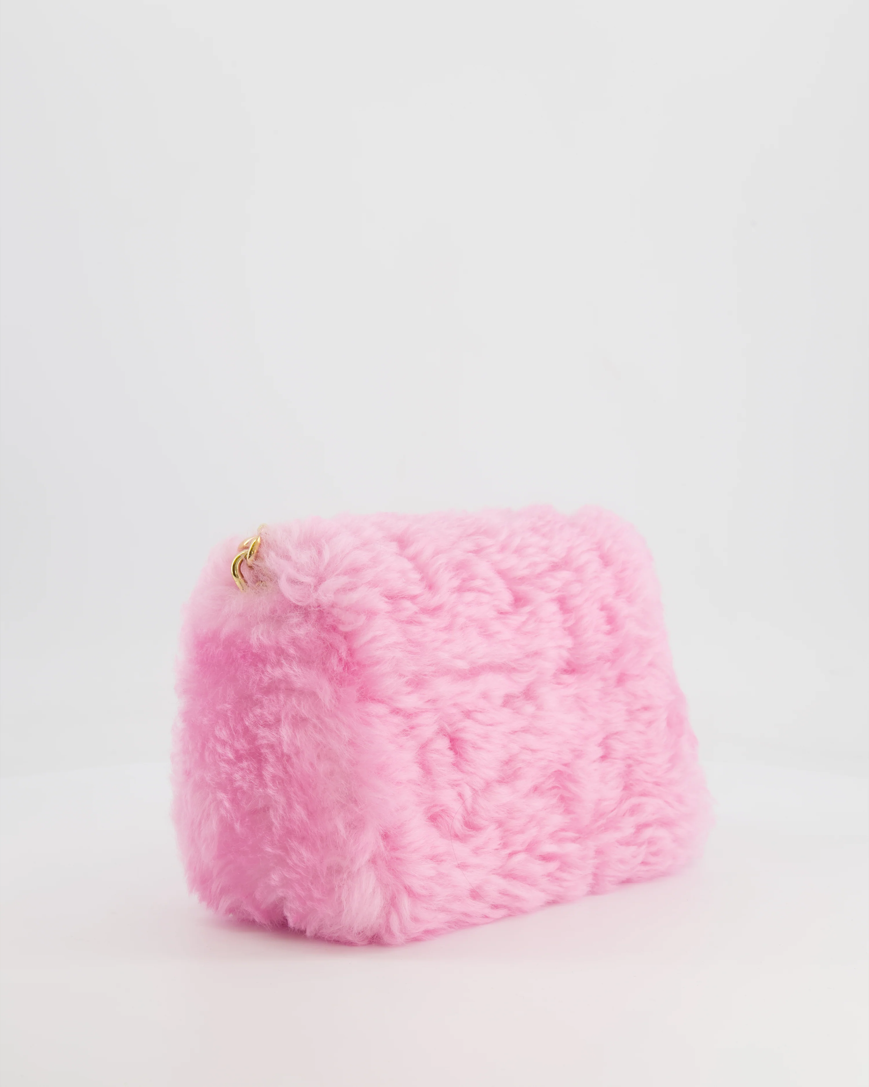 Louis Vuitton Candy Pink Shearling LV Twist PM Bag with Gold Hardware - Image 8