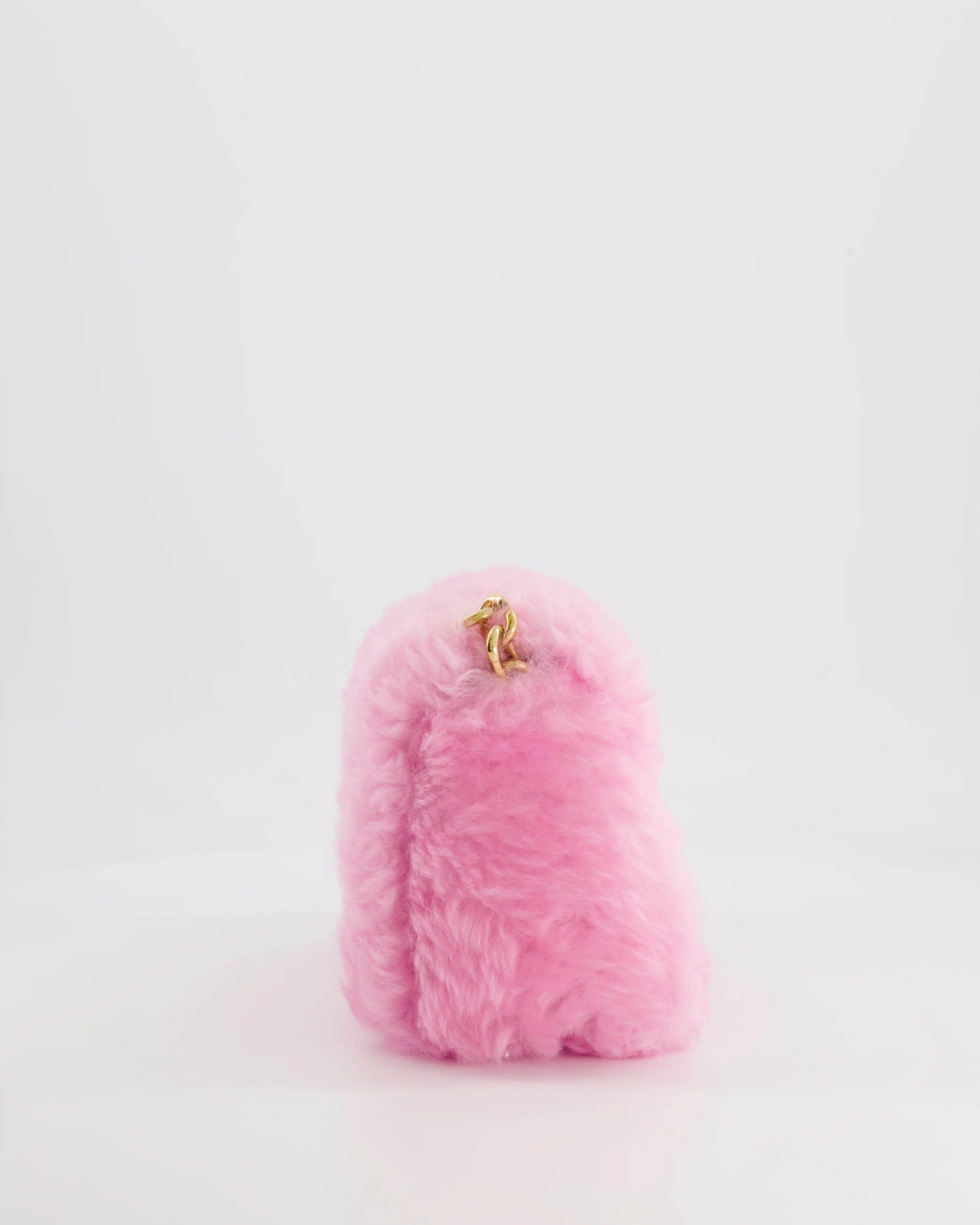 Louis Vuitton Candy Pink Shearling LV Twist PM Bag with Gold Hardware - Image 9