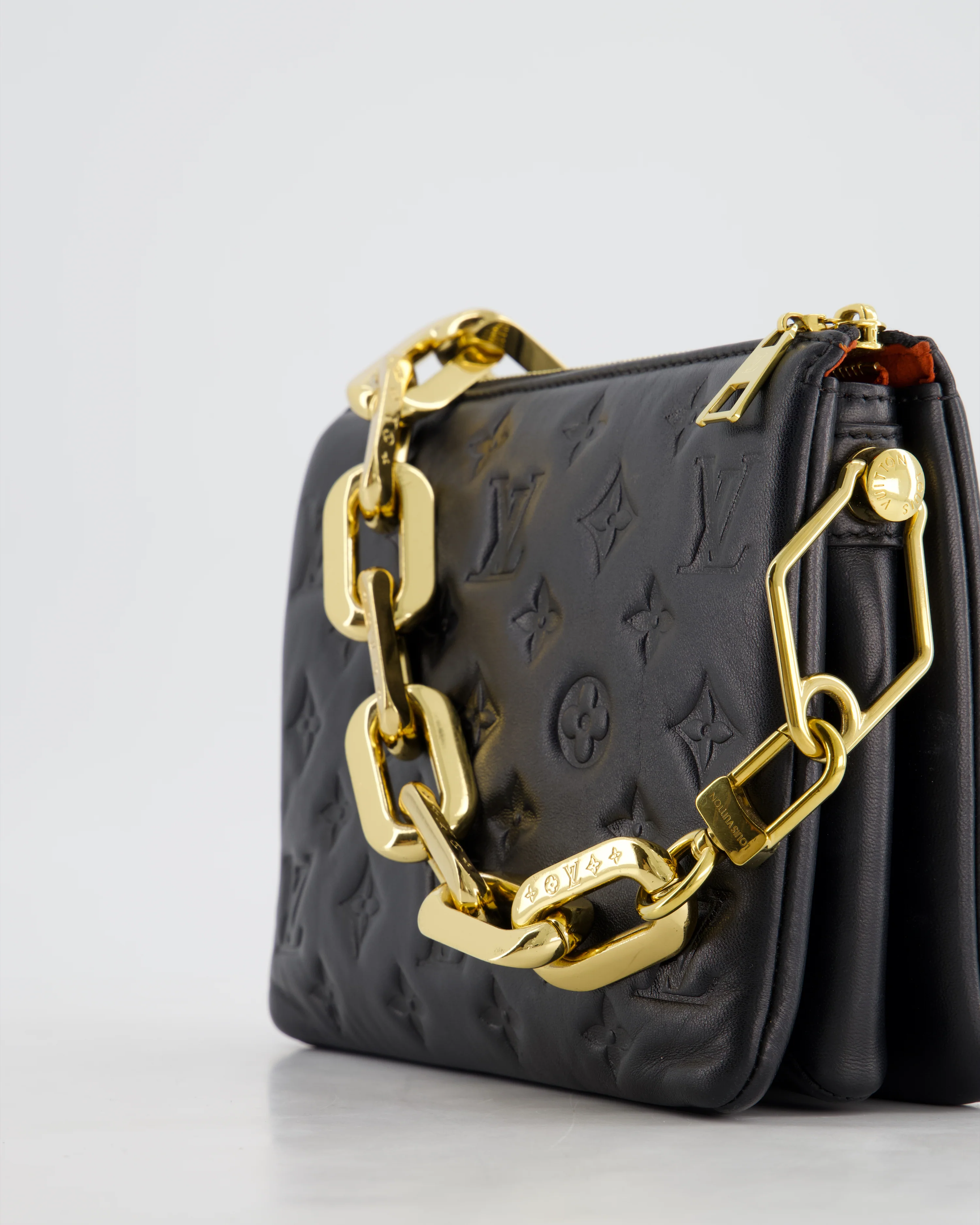 Louis Vuitton Coussin BB Bag in Black Monogram Embossed Calfskin Leather with Gold Chain Strap £2,940 - Image 12
