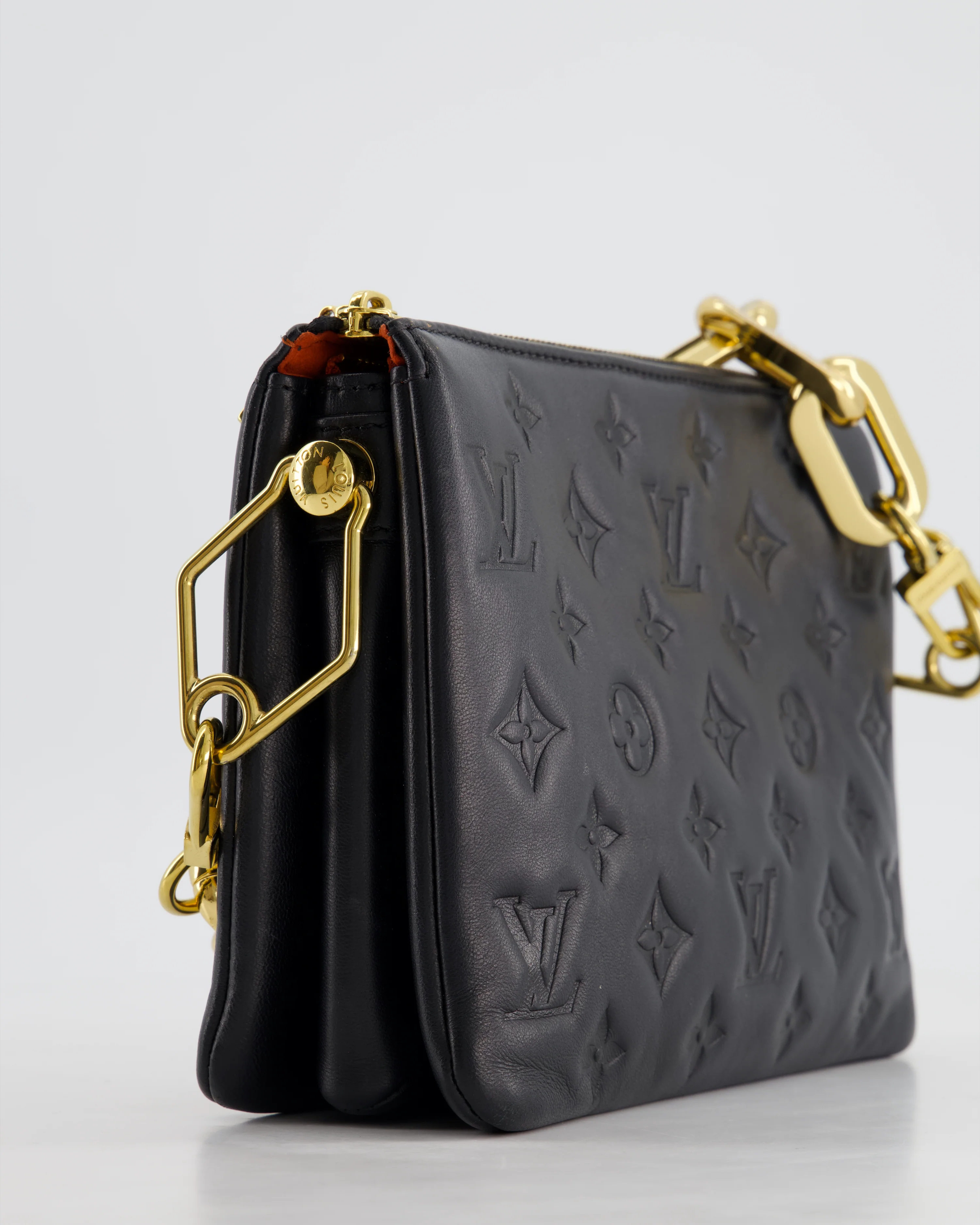 Louis Vuitton Coussin BB Bag in Black Monogram Embossed Calfskin Leather with Gold Chain Strap £2,940 - Image 14