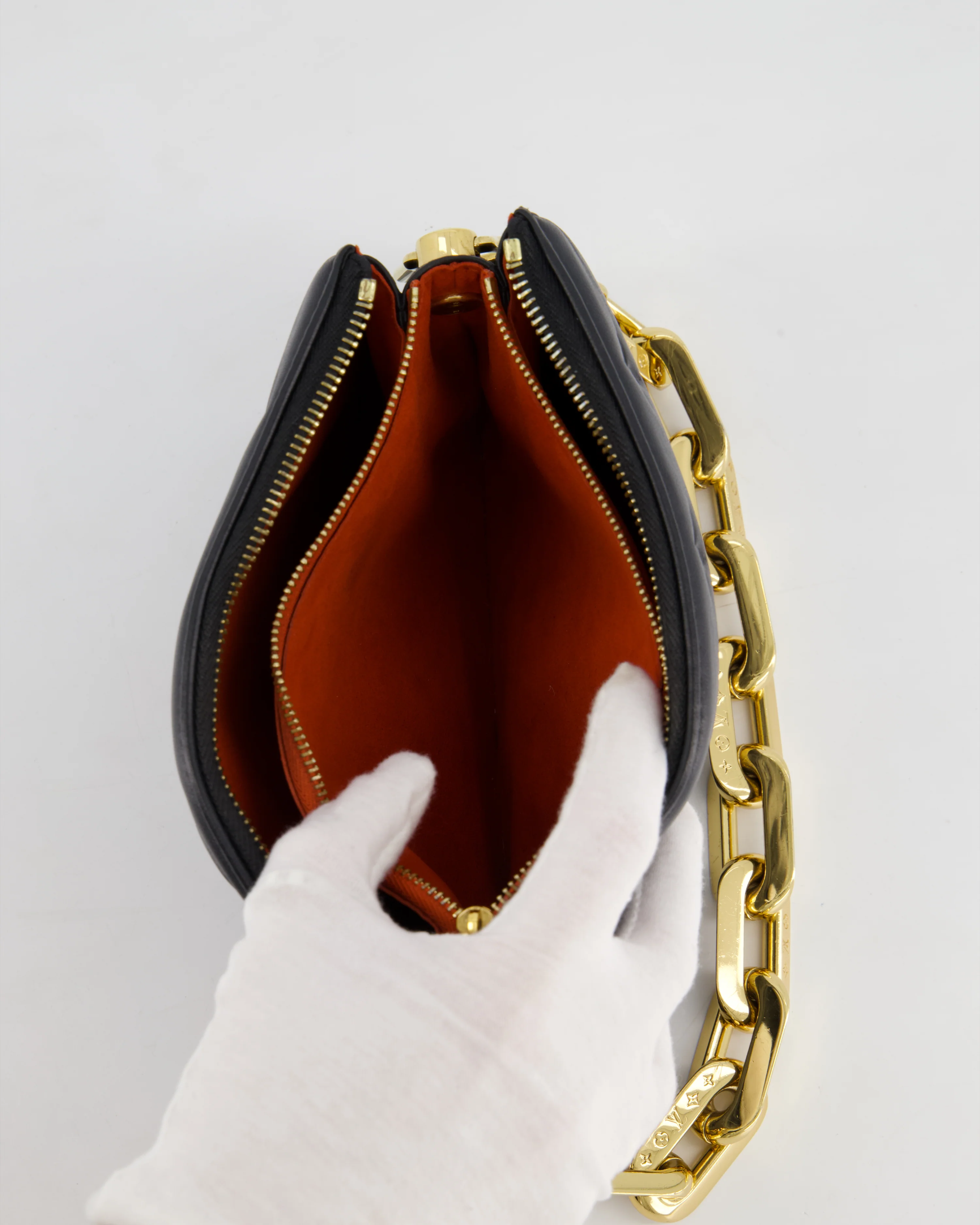 Louis Vuitton Coussin BB Bag in Black Monogram Embossed Calfskin Leather with Gold Chain Strap £2,940 - Image 17
