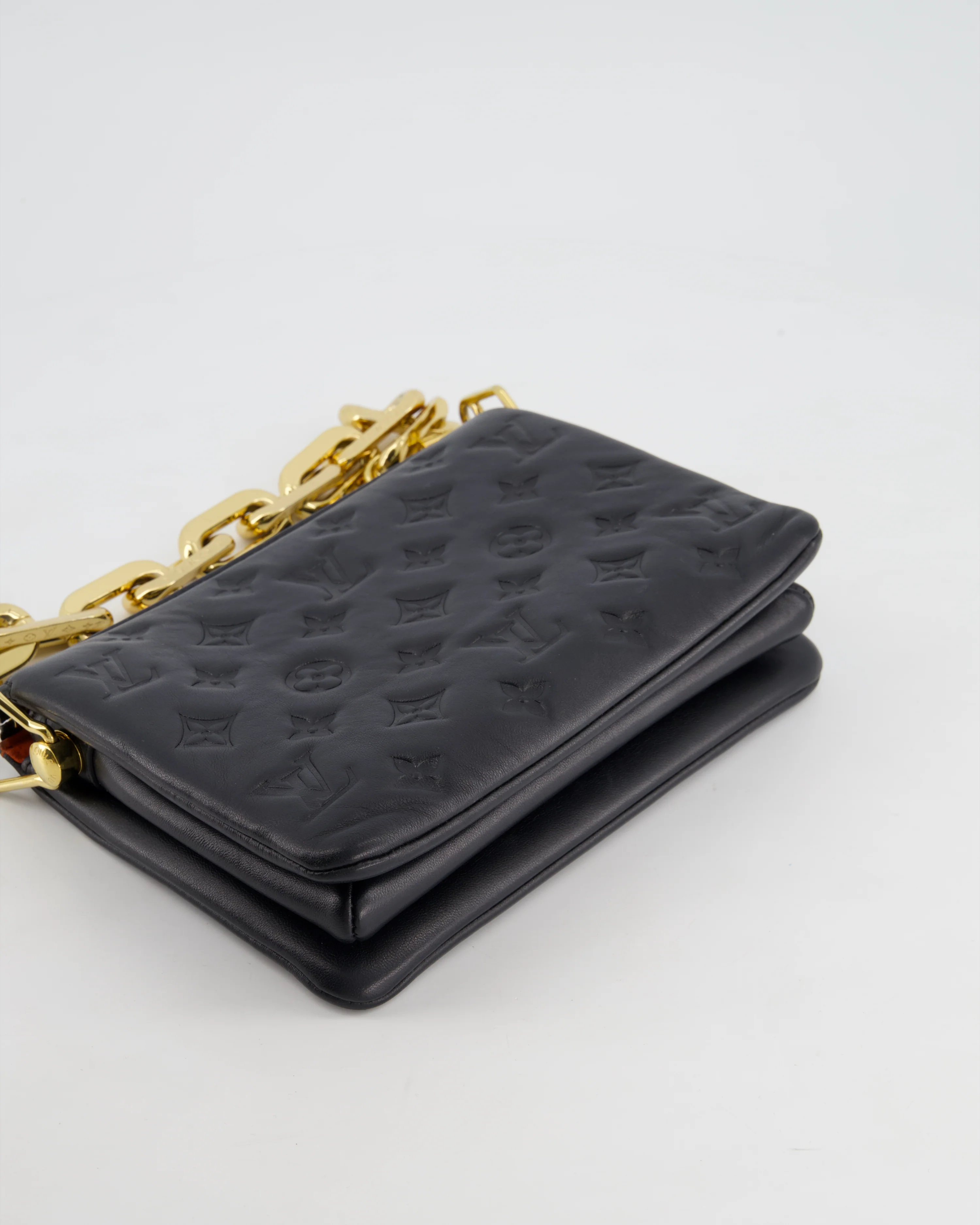 Louis Vuitton Coussin BB Bag in Black Monogram Embossed Calfskin Leather with Gold Chain Strap £2,940 - Image 18