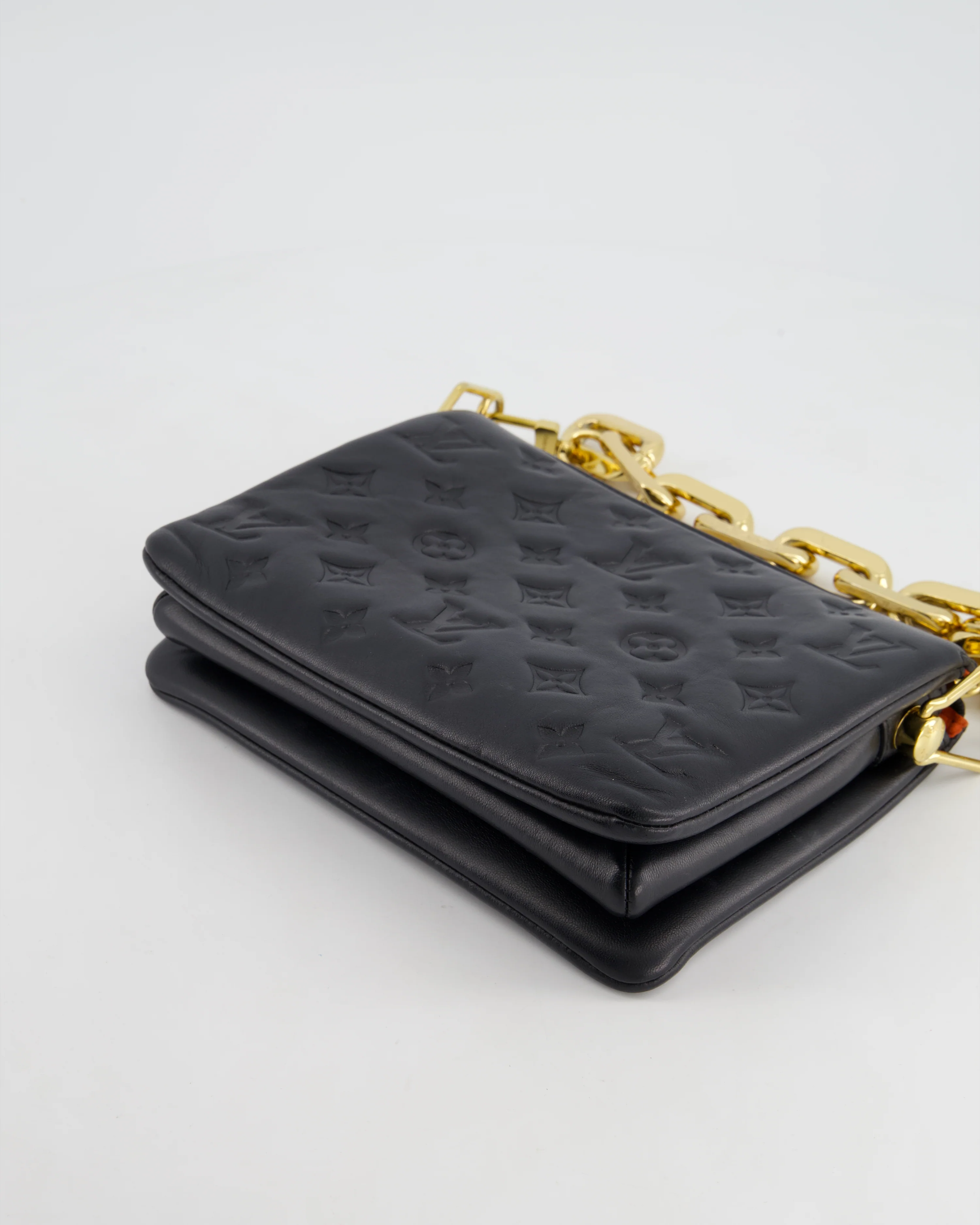 Louis Vuitton Coussin BB Bag in Black Monogram Embossed Calfskin Leather with Gold Chain Strap £2,940 - Image 20