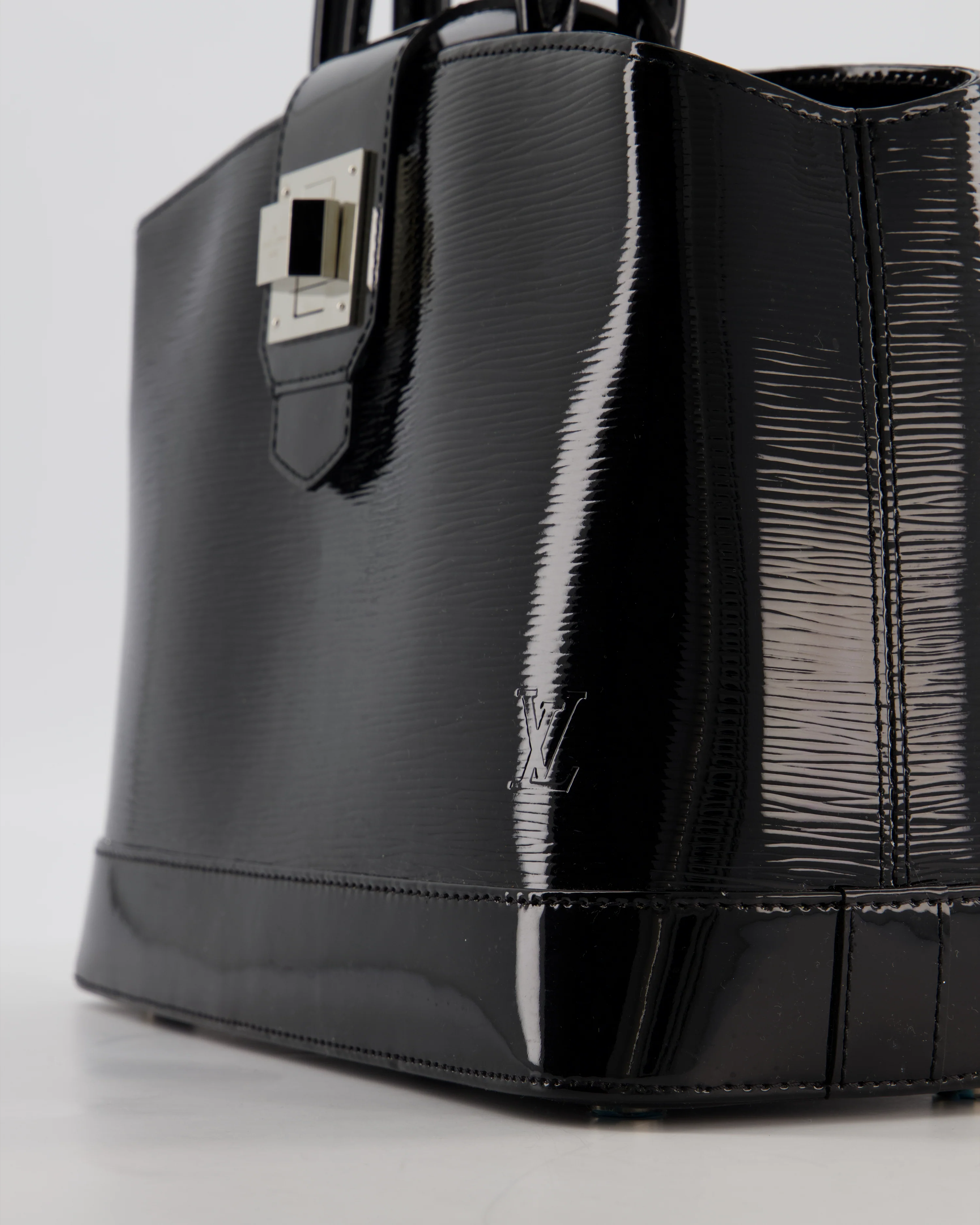 Louis Vuitton Mirabeau PM Bag in Black Electric Epi Leather with Silver Hardware - Image 10