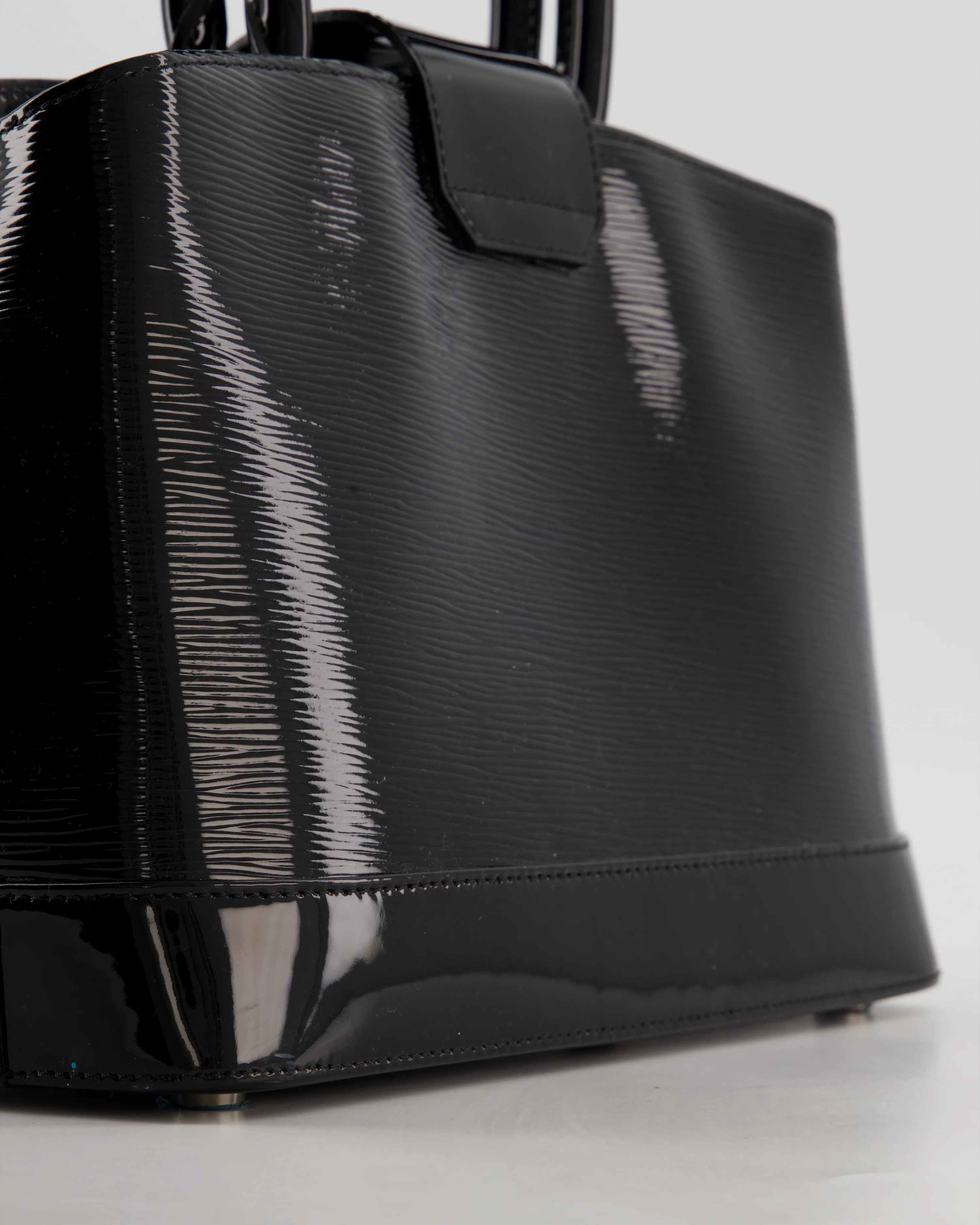 Louis Vuitton Mirabeau PM Bag in Black Electric Epi Leather with Silver Hardware - Image 12