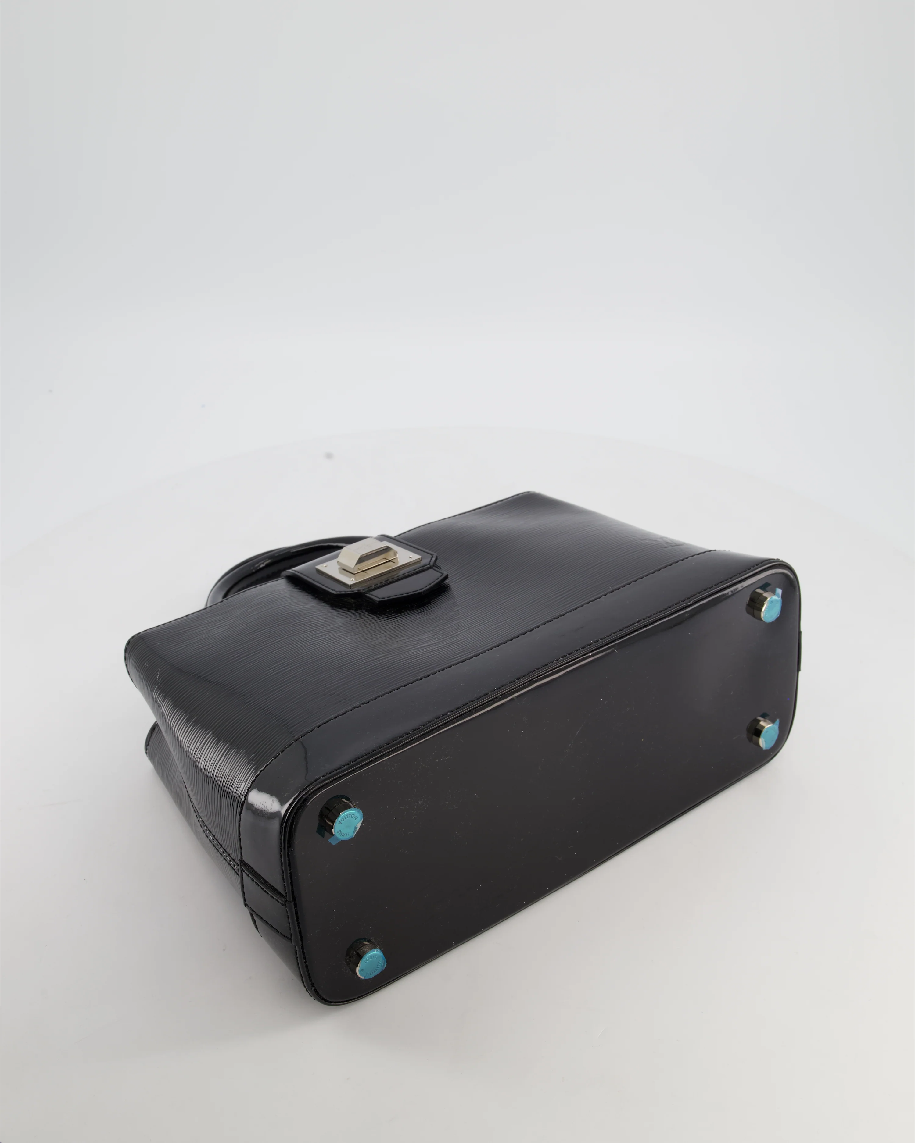 Louis Vuitton Mirabeau PM Bag in Black Electric Epi Leather with Silver Hardware - Image 13