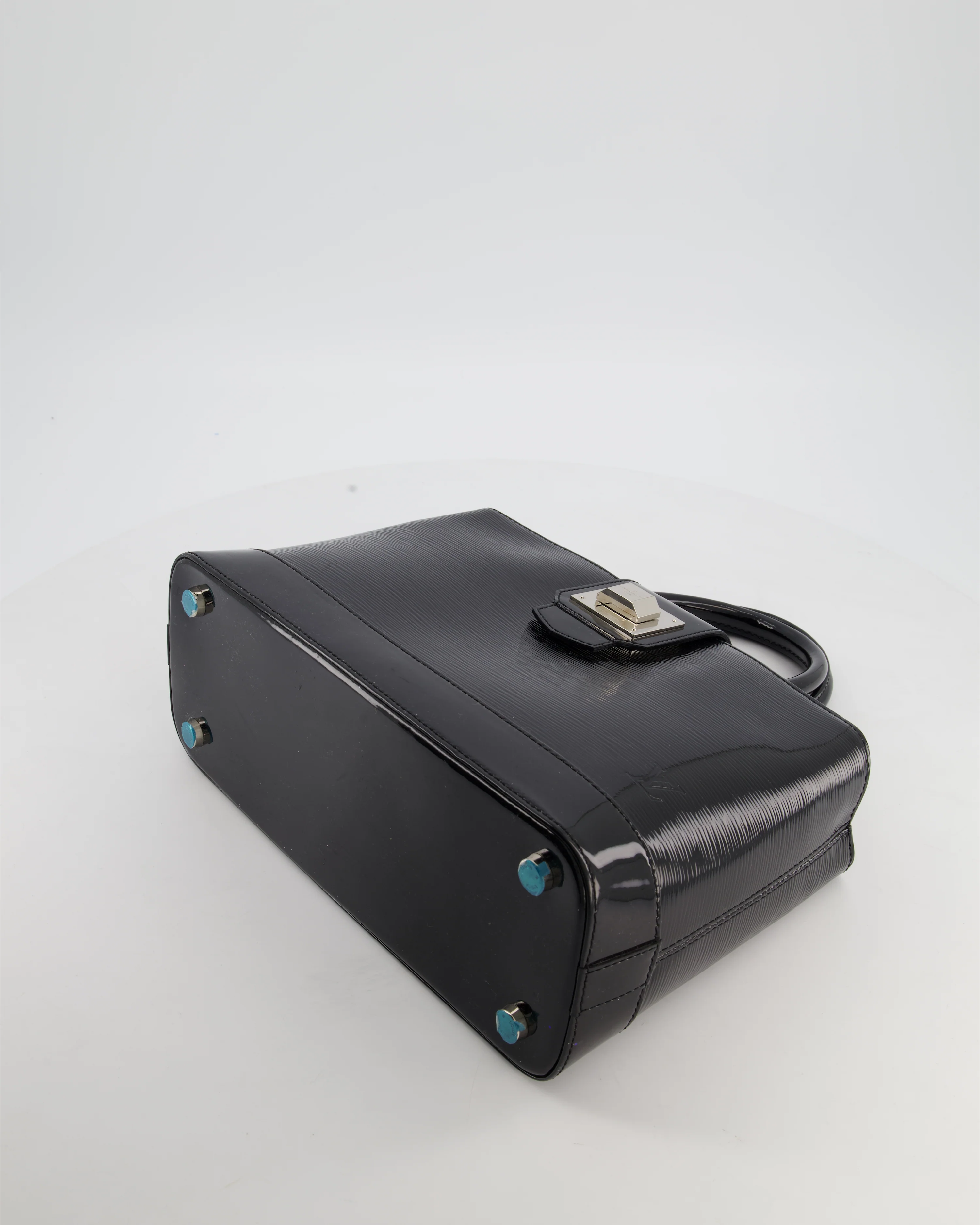Louis Vuitton Mirabeau PM Bag in Black Electric Epi Leather with Silver Hardware - Image 14