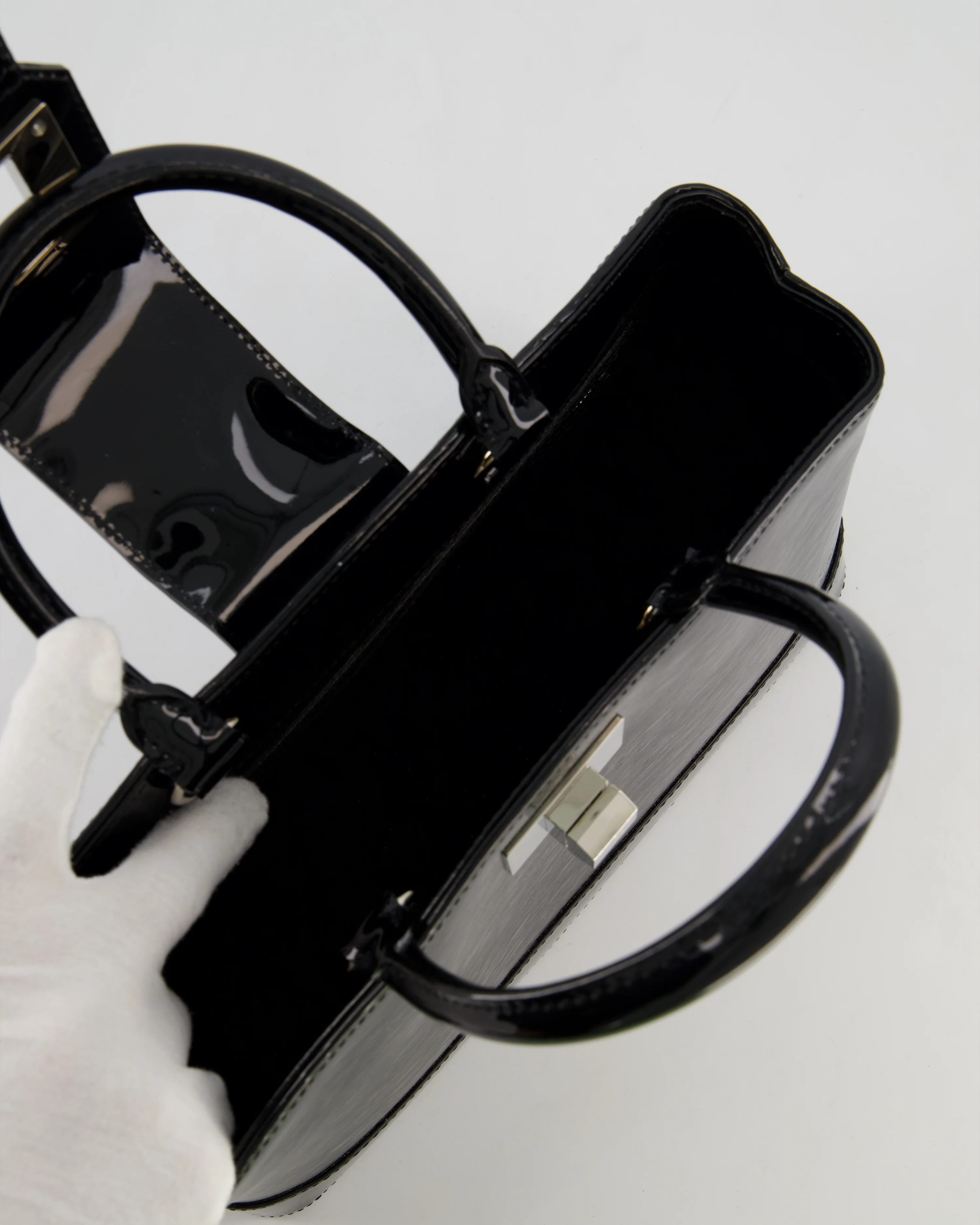 Louis Vuitton Mirabeau PM Bag in Black Electric Epi Leather with Silver Hardware - Image 17