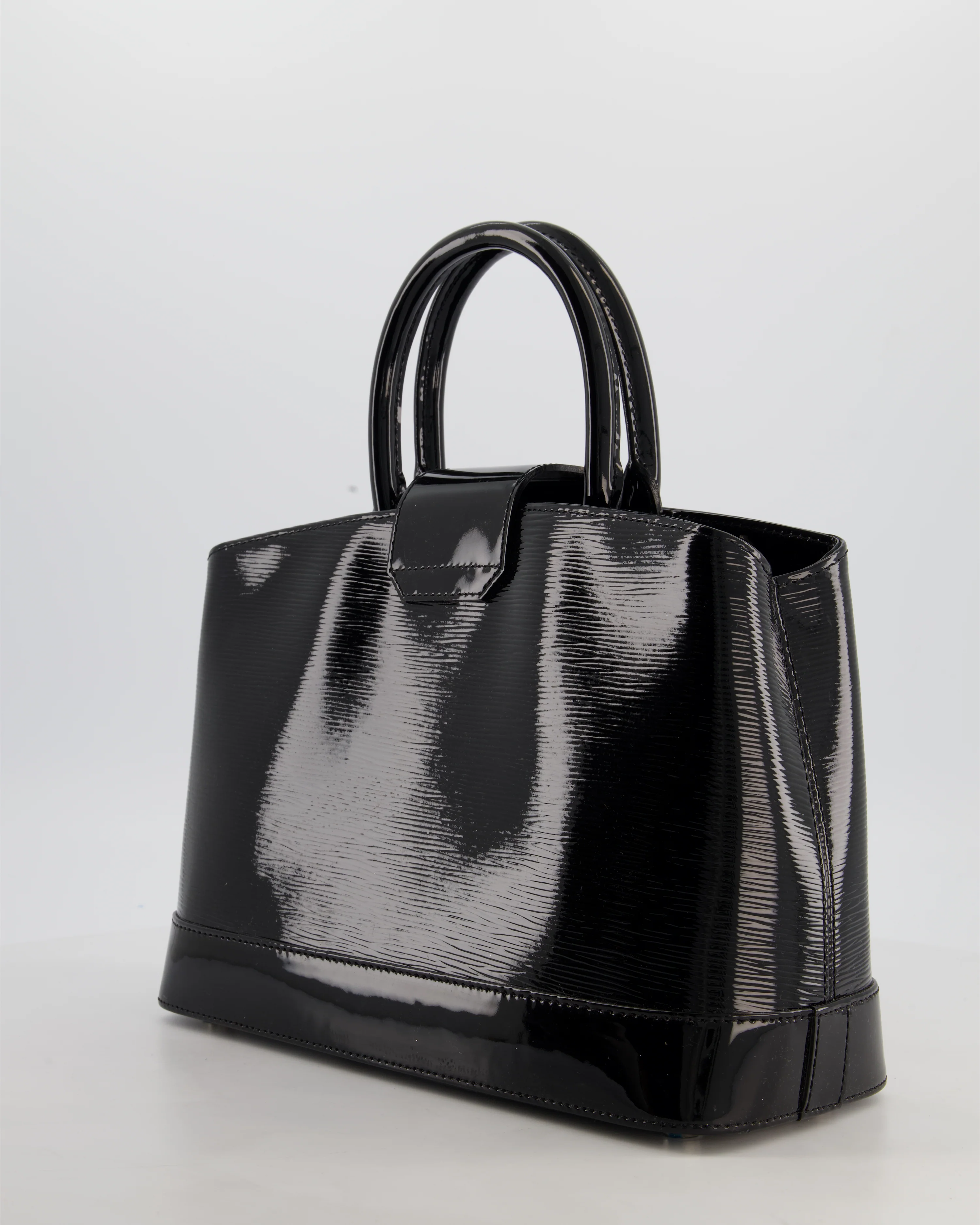 Louis Vuitton Mirabeau PM Bag in Black Electric Epi Leather with Silver Hardware - Image 4