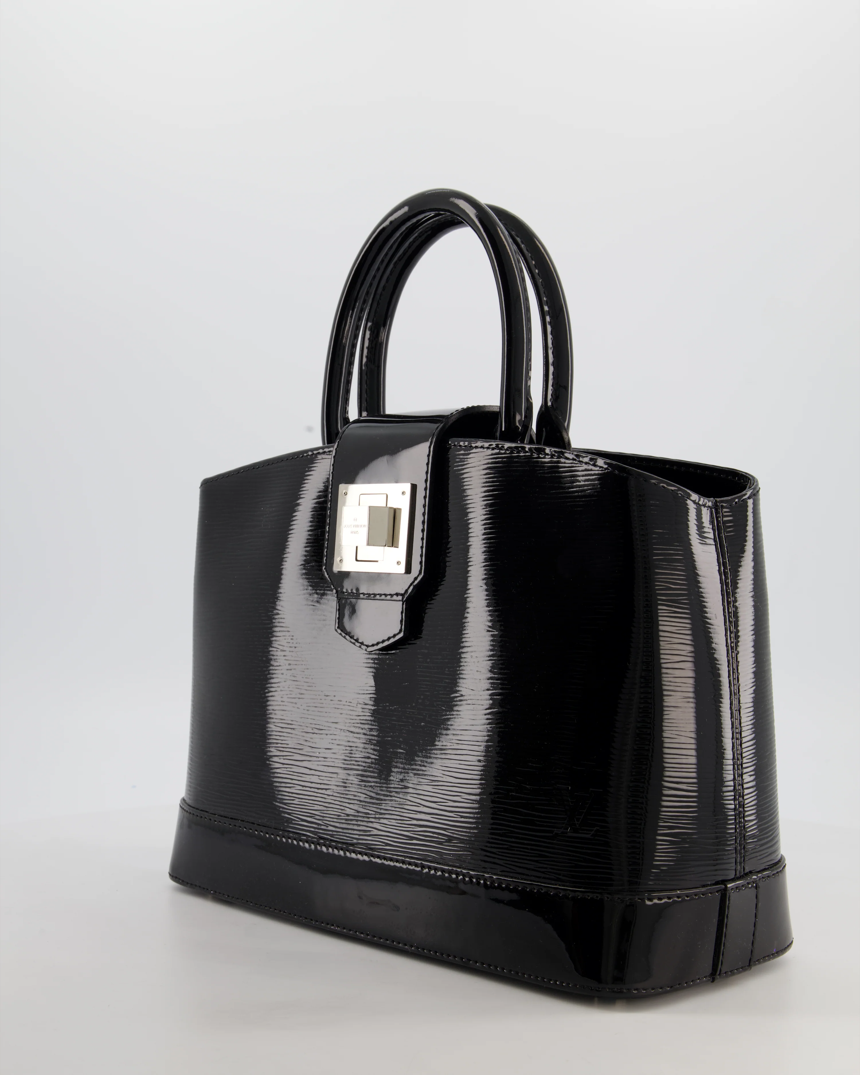 Louis Vuitton Mirabeau PM Bag in Black Electric Epi Leather with Silver Hardware - Image 8