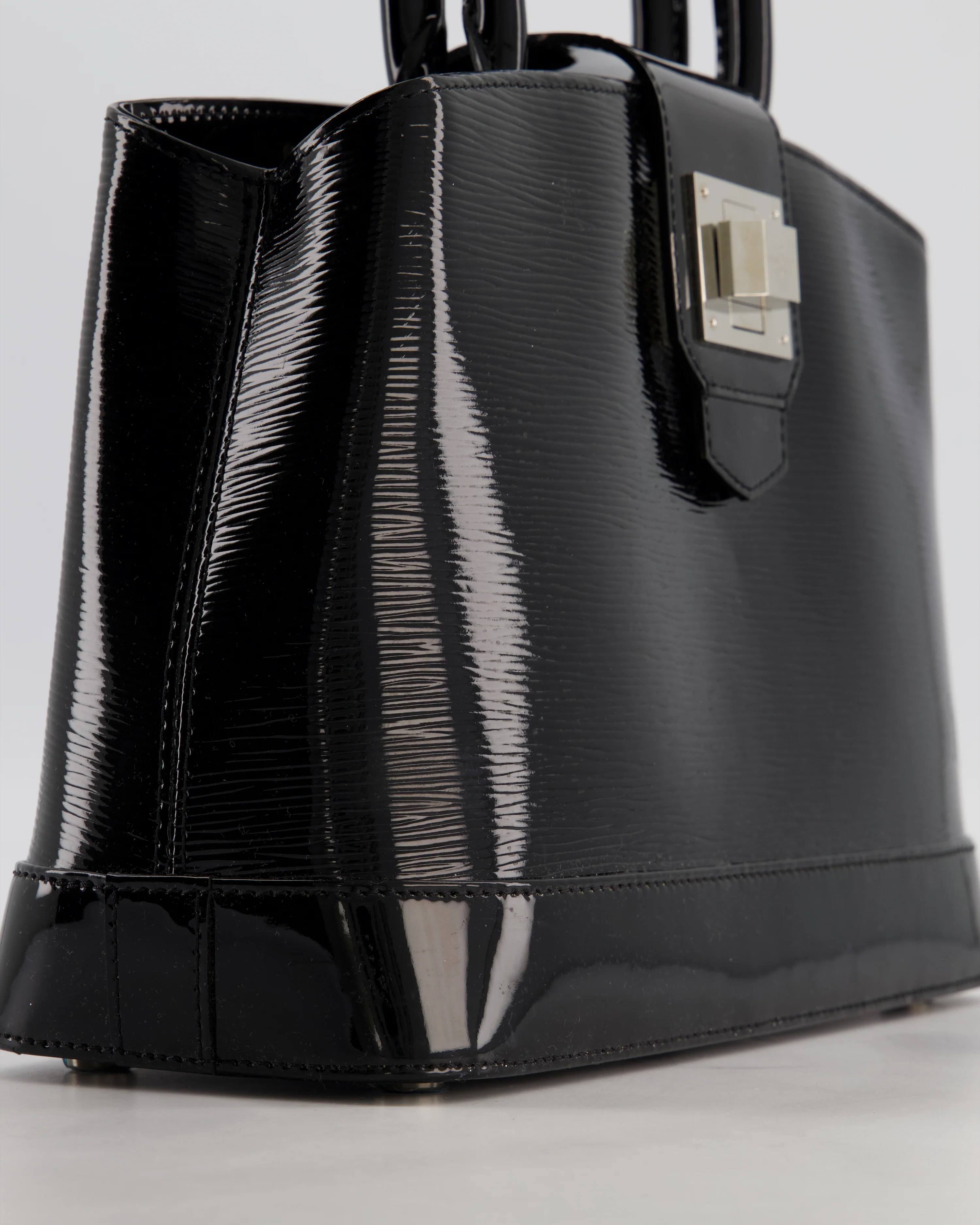 Louis Vuitton Mirabeau PM Bag in Black Electric Epi Leather with Silver Hardware - Image 9