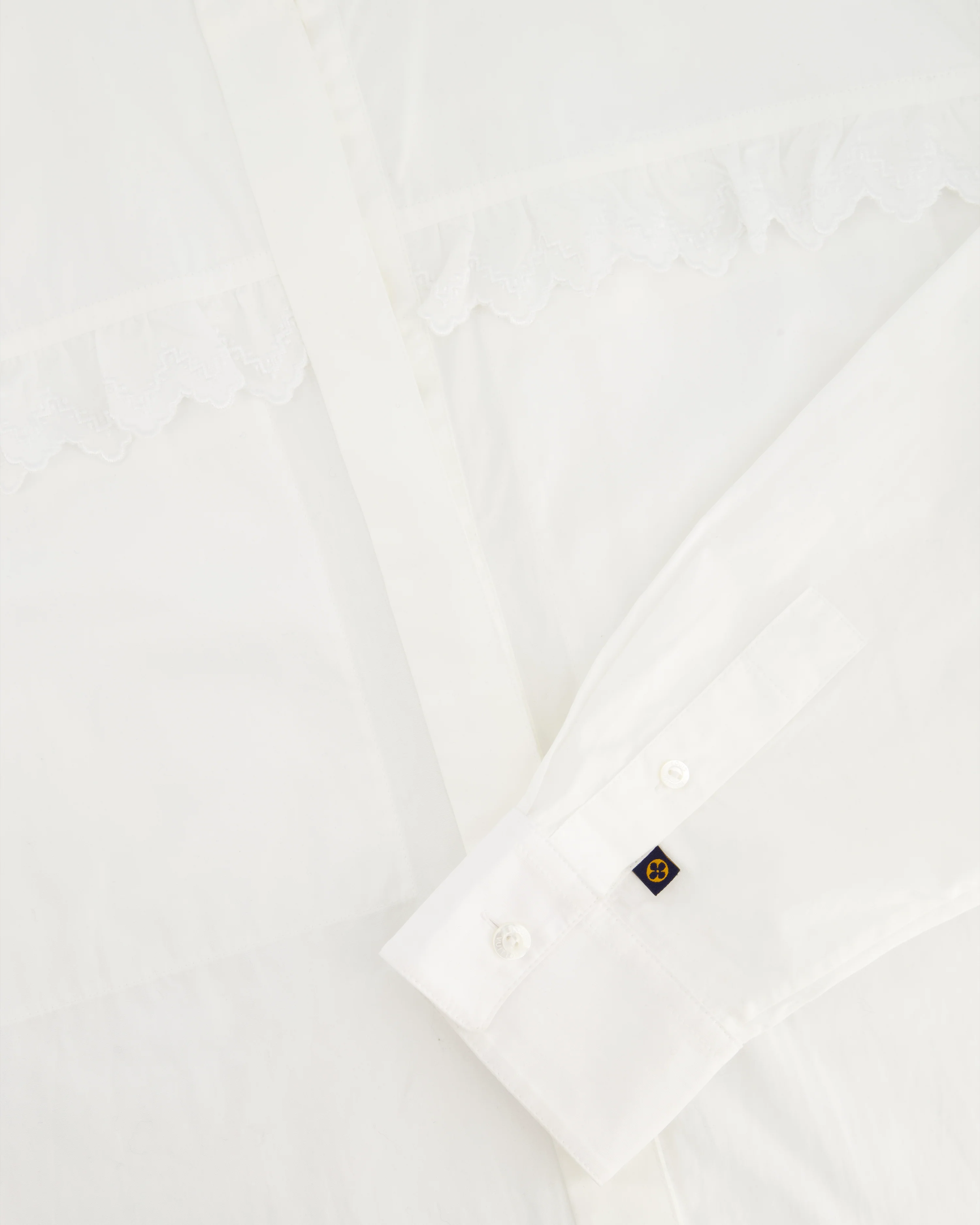 Louis Vuitton White Shirt with Gold Buttons Details Size 34 (UK 6) - Image 7