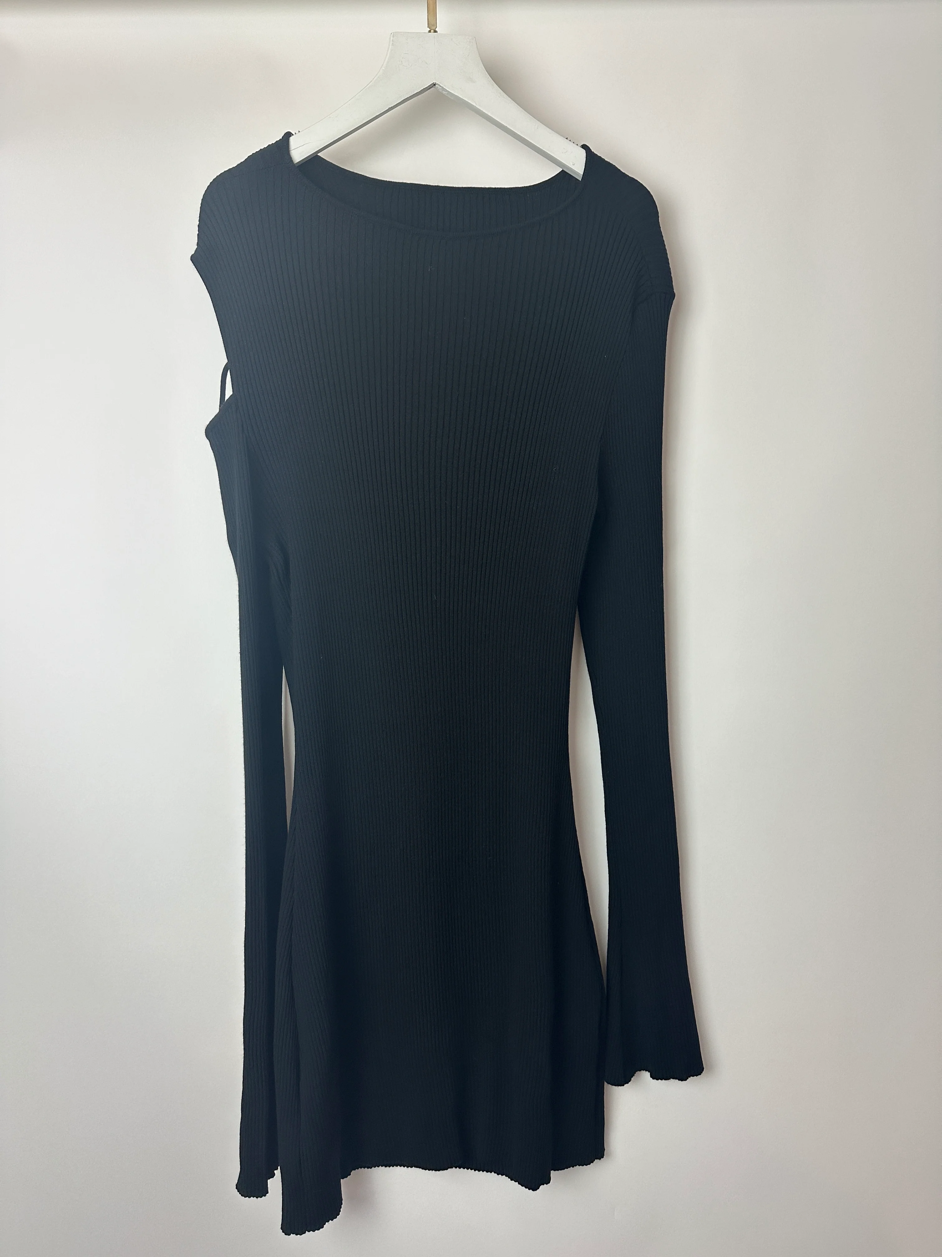Mach and Mach Black Full Sleeve Chest Cut Out Bow Detail Short Dress Size (UK 12) - Image 9