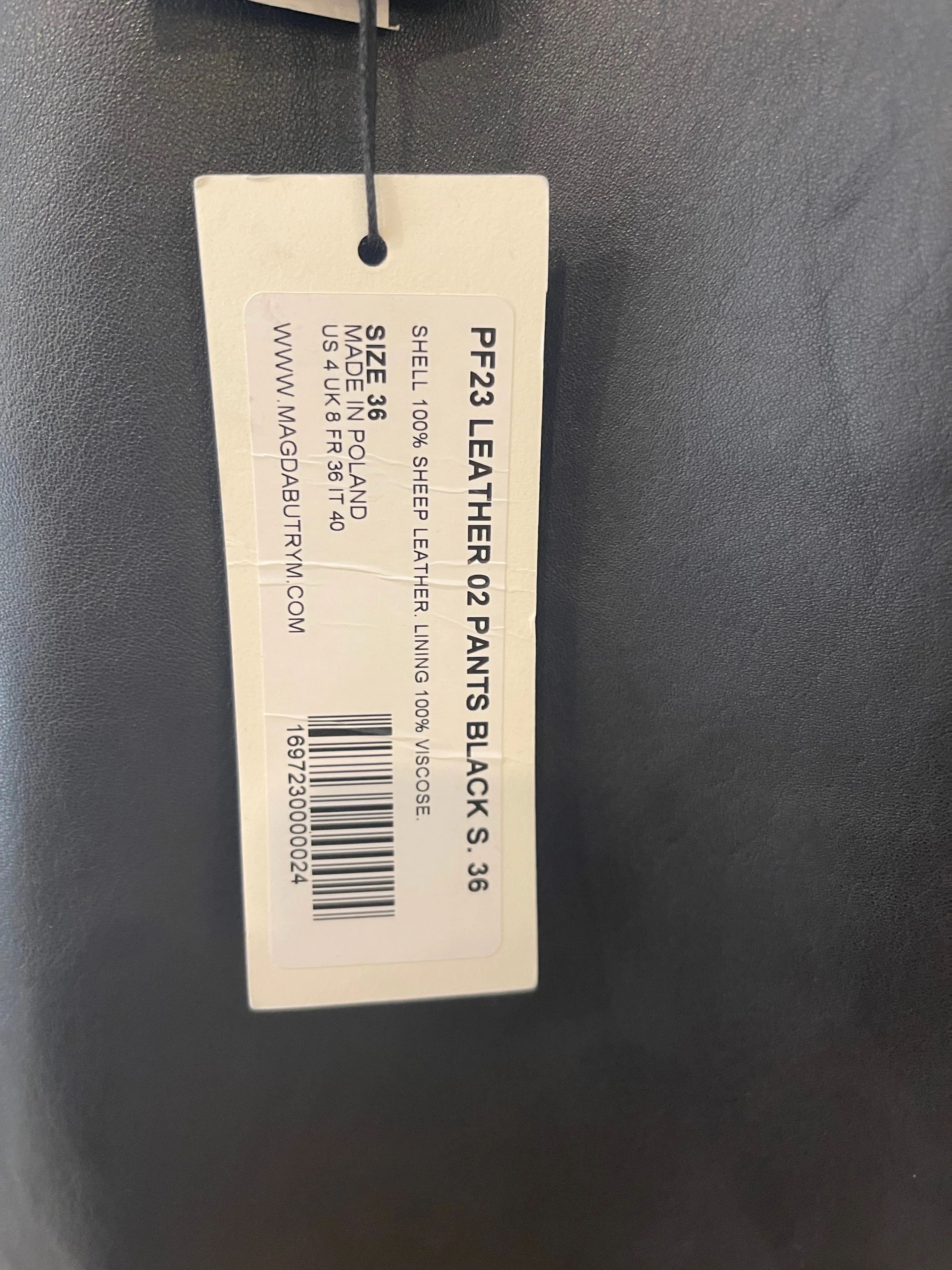 Magda Butrym Black Leather Large Trousers Size FR 36 (UK 8) RRP £1,950 - Image 8