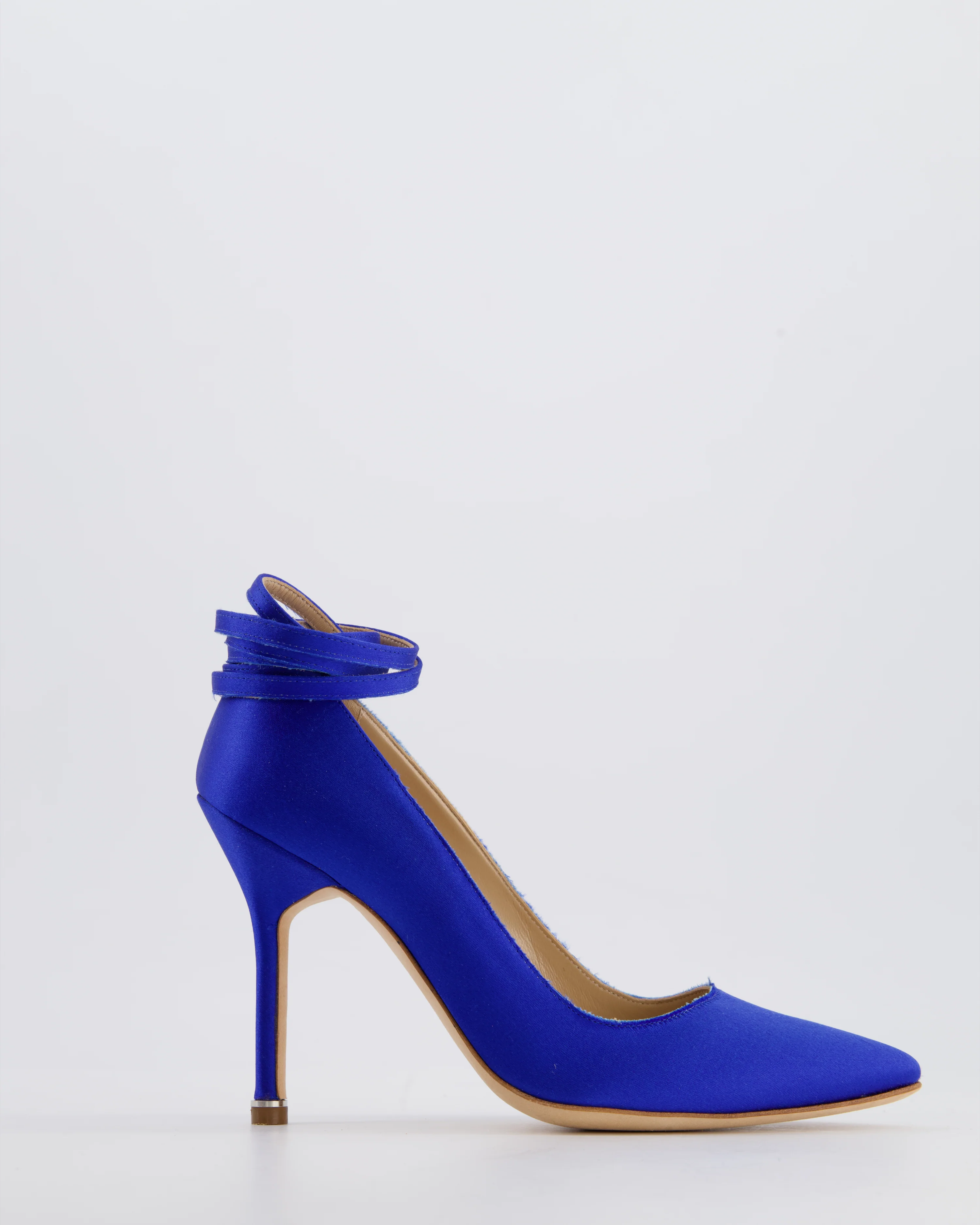 Manolo Blahnik x Vetements Blue Satin BB Heel 90 Size EU 35