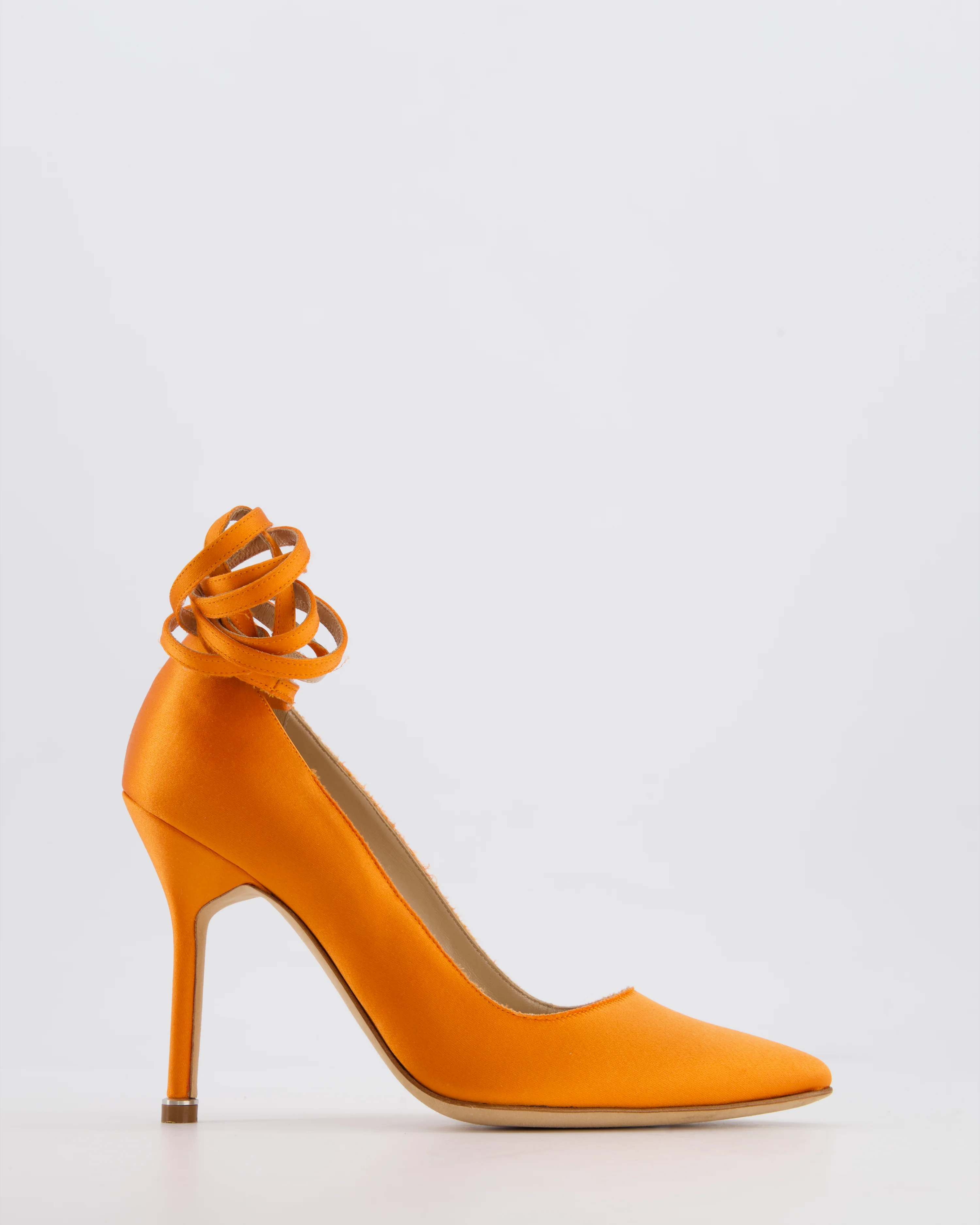 Manolo Blahnik x Vetements Orange Satin BB Heel 90 Size EU 35