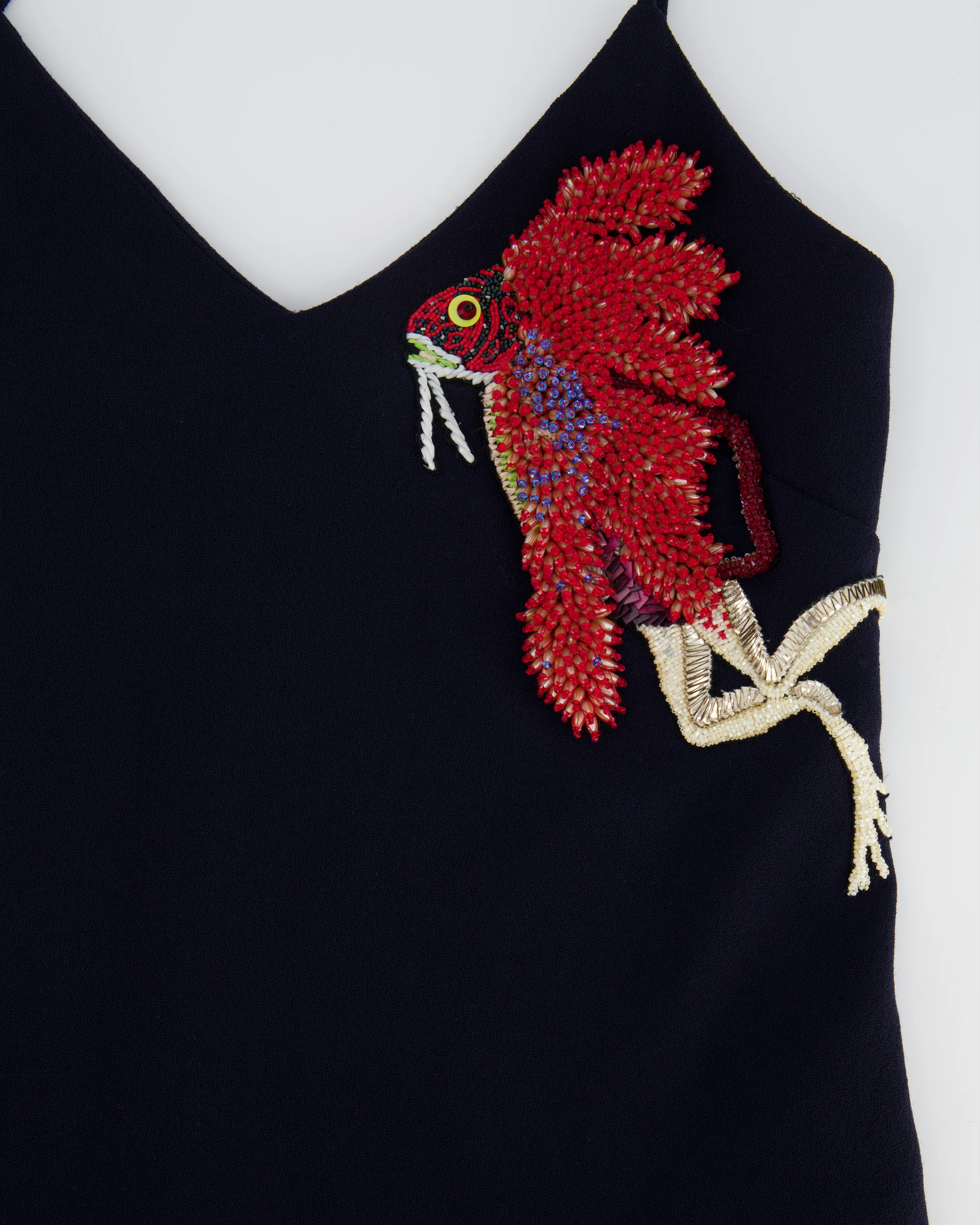 Mary Katrantzou Navy Caraco Dress with Embellishment Size XS (UK 6) - Image 3