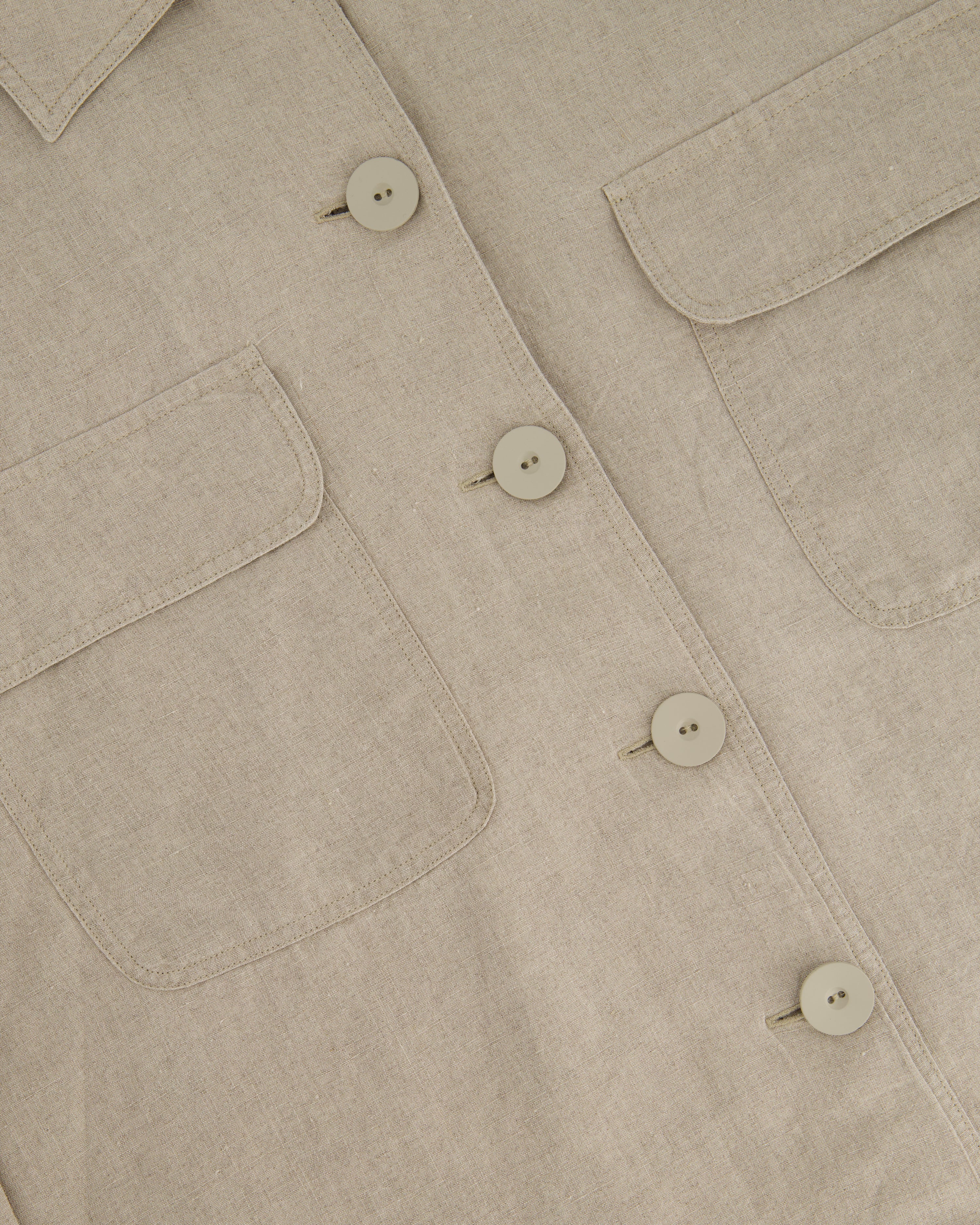 Max Mara Beige Linen Safari Shirt with Pocket Detail Size IT 40 (UK 8) - Image 4