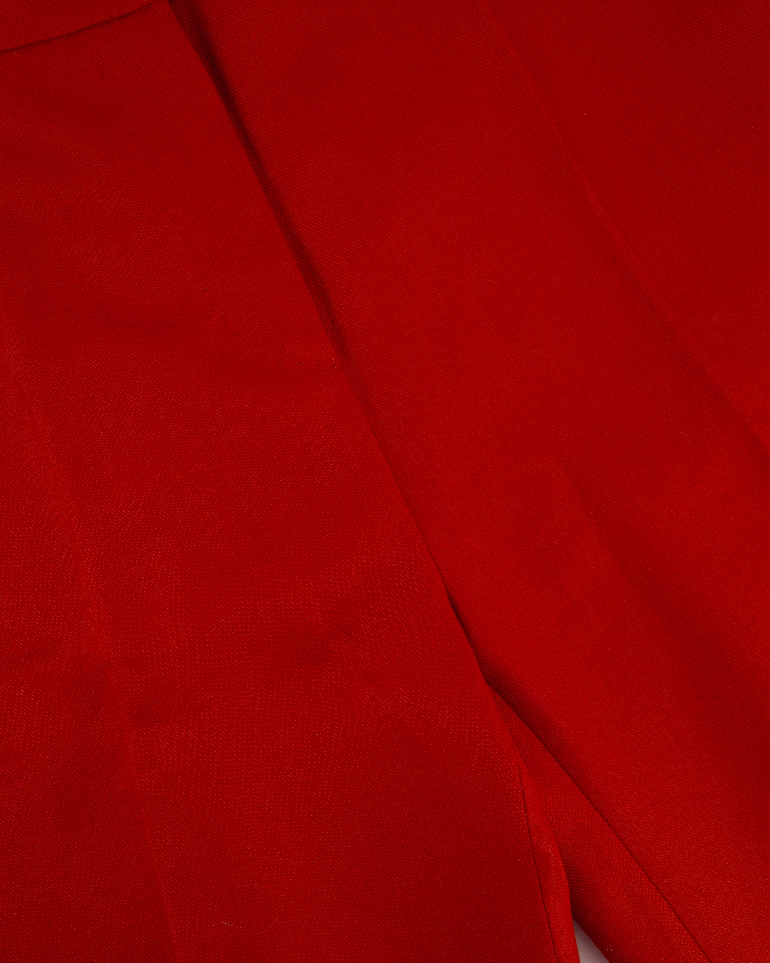 Max Mara Red Linen Sleeveless Top and Trouser Set with Fringing Size IT 48 (UK 16) - Image 13