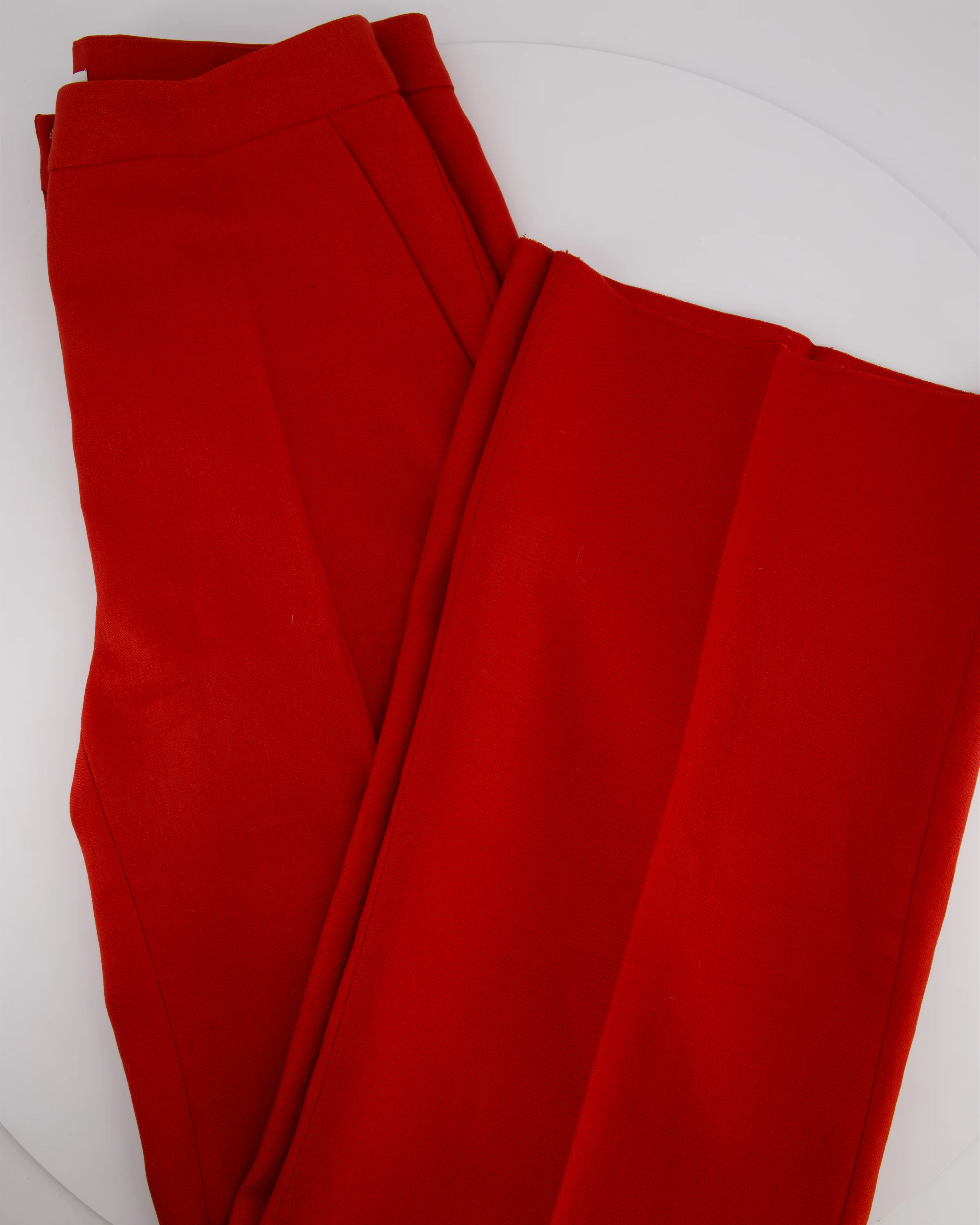 Max Mara Red Linen Sleeveless Top and Trouser Set with Fringing Size IT 48 (UK 16) - Image 14