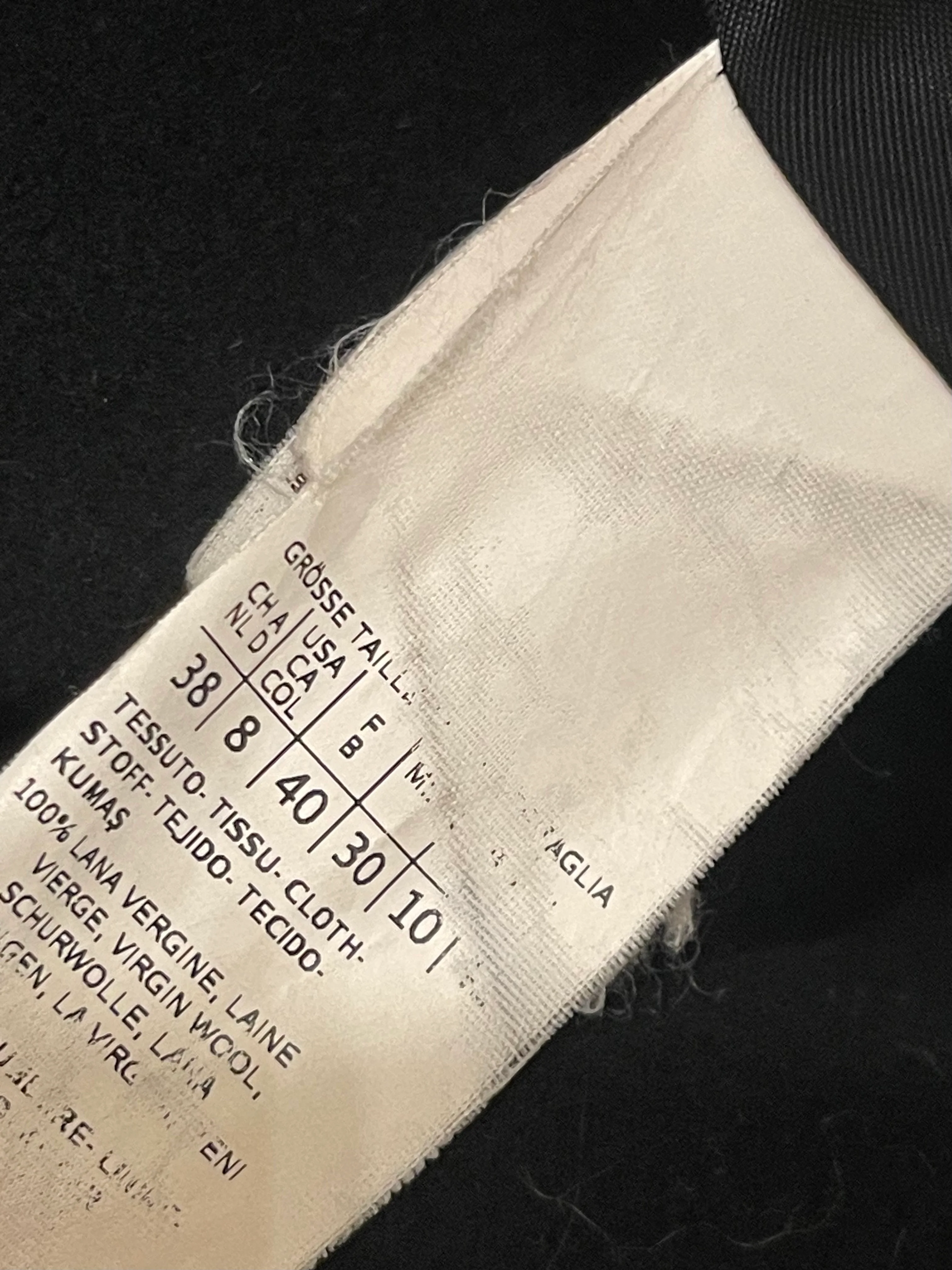 Max Mara Studio Black Wool Coat with Belt Detailing Size IT 44 (UK 12) - Image 6