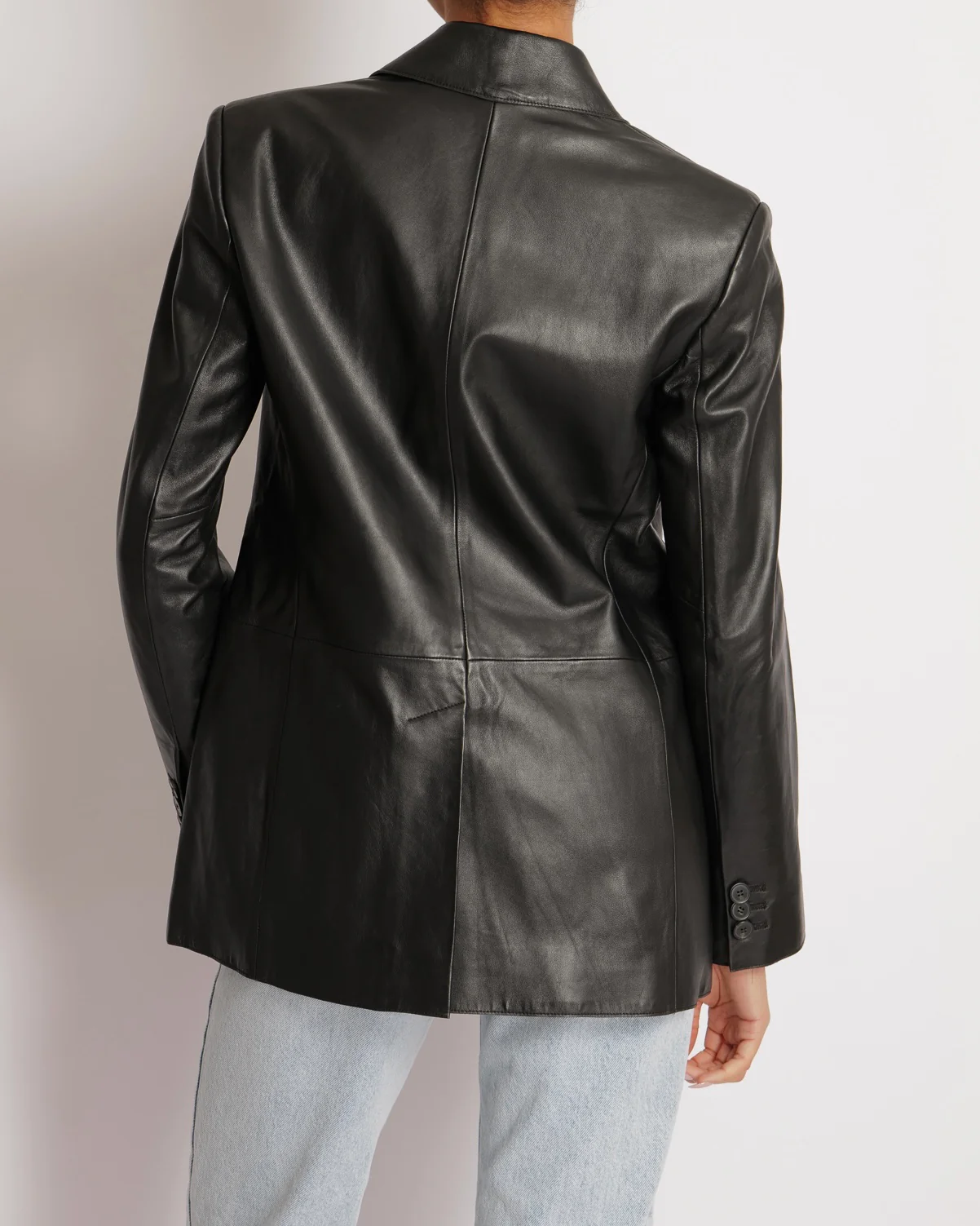 Max Mara Weekend Black Lambskin Leather Blaze Jacket Size IT 40 (UK 8) - Image 5