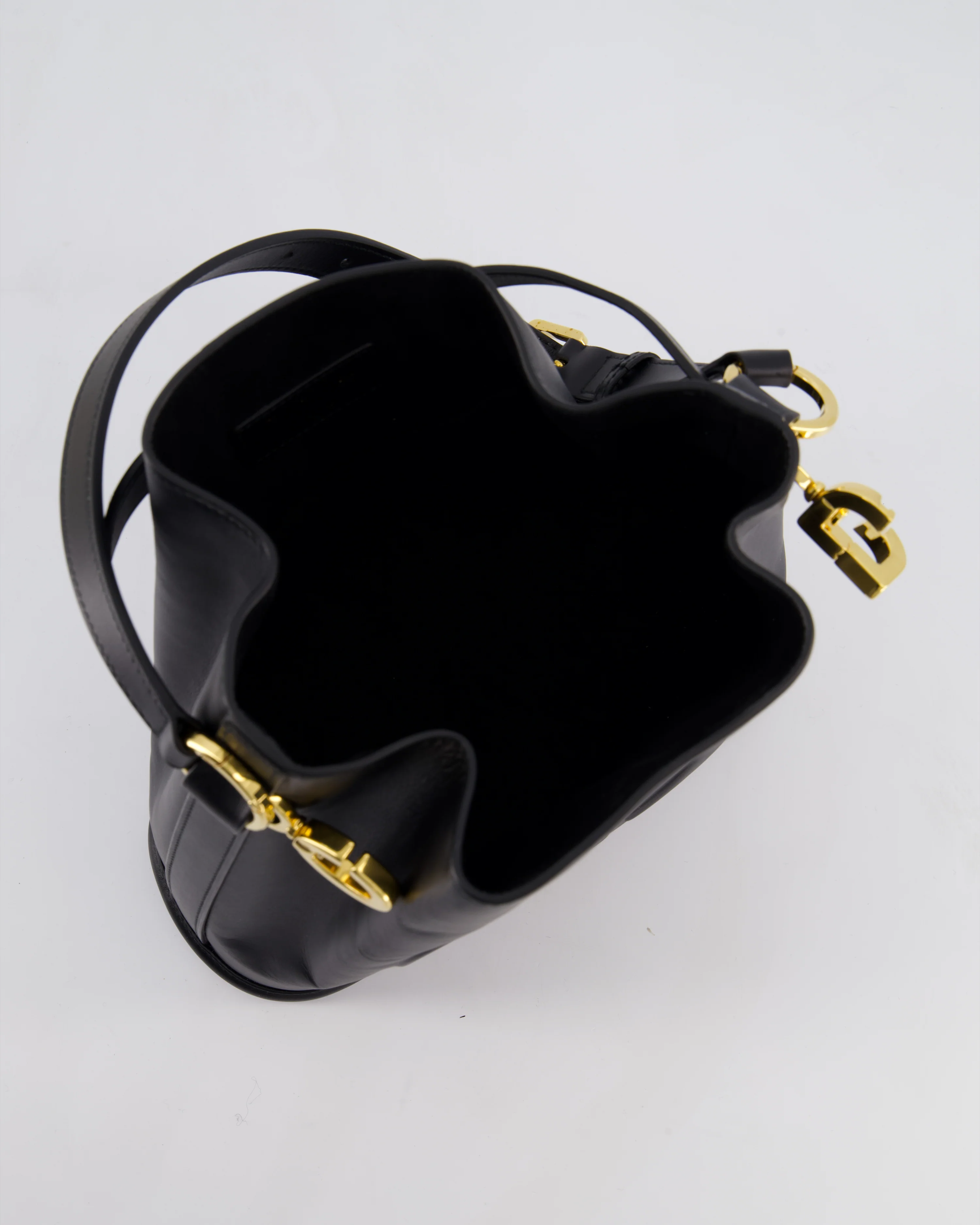 Christian Dior Medium C'est Dior Bucket Bag In Black CD-Embossed Calfskin Leather with Gold Hardware - Image 16