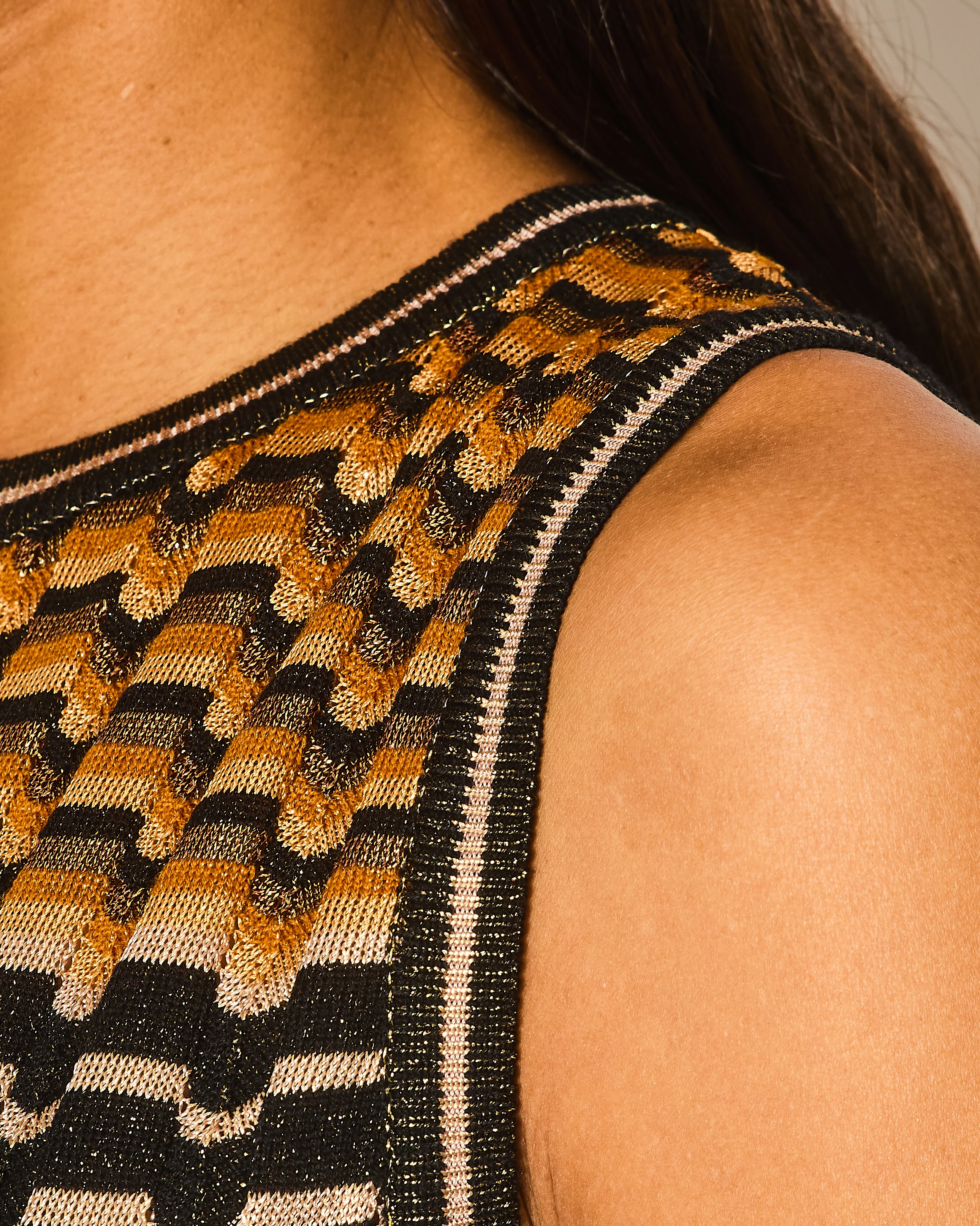 Missoni Brown Zig-Zag Vest Top and Skirt Set Size IT 40/44 (UK 8/12) - Image 3