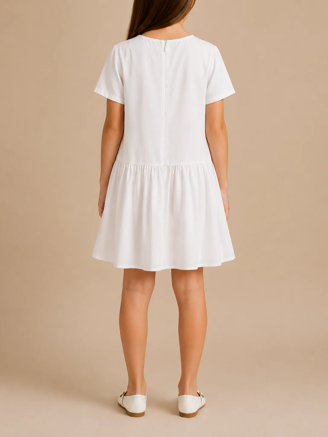 Missoni Kids White Short Sleeves Dress With Multicolour ZigZag and Sequins Details Size 10 years - Image 2