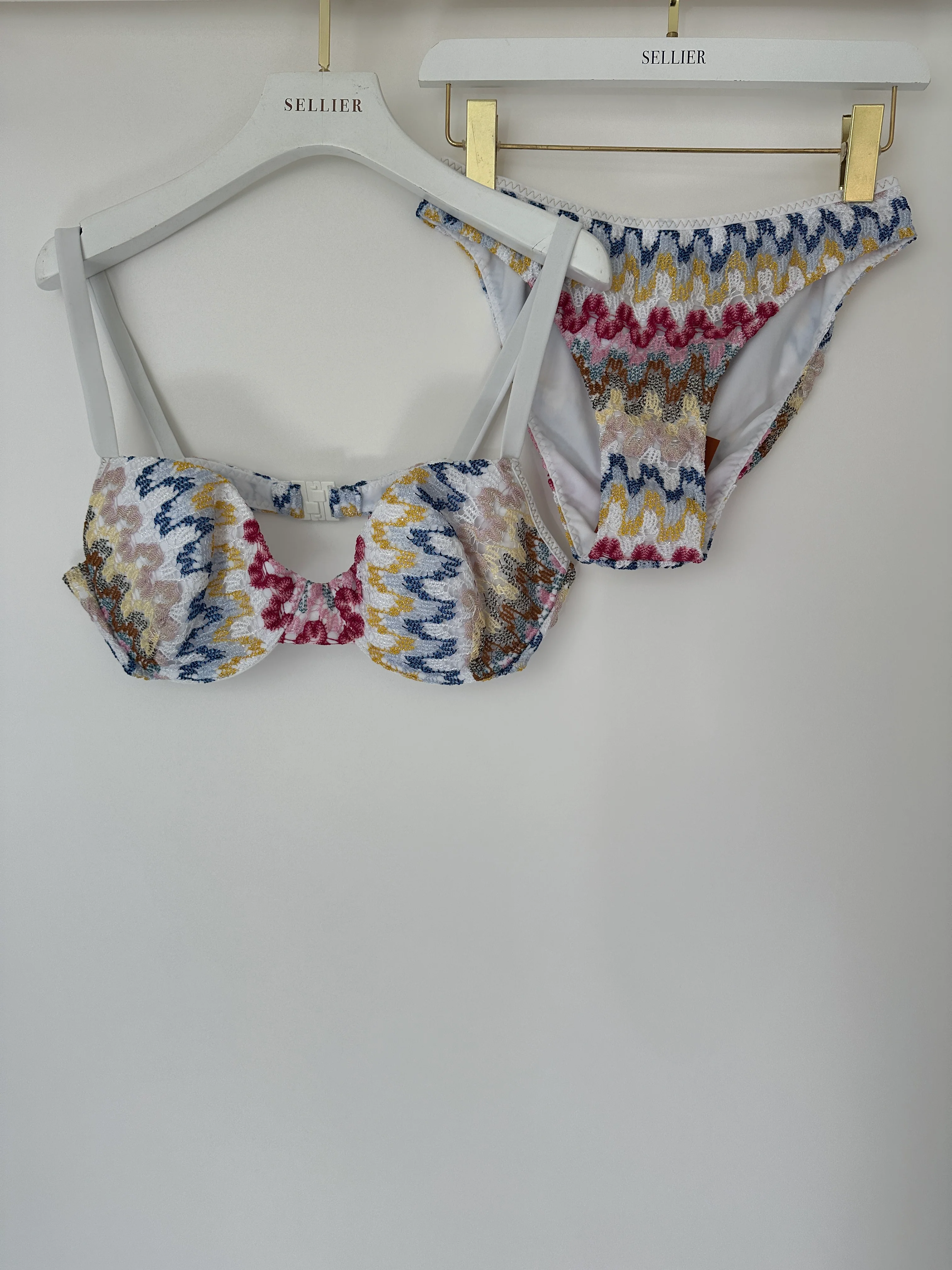 Missoni White and Multicolour Crochet Bikini Set Size IT 48 (UK 16) - Image 4