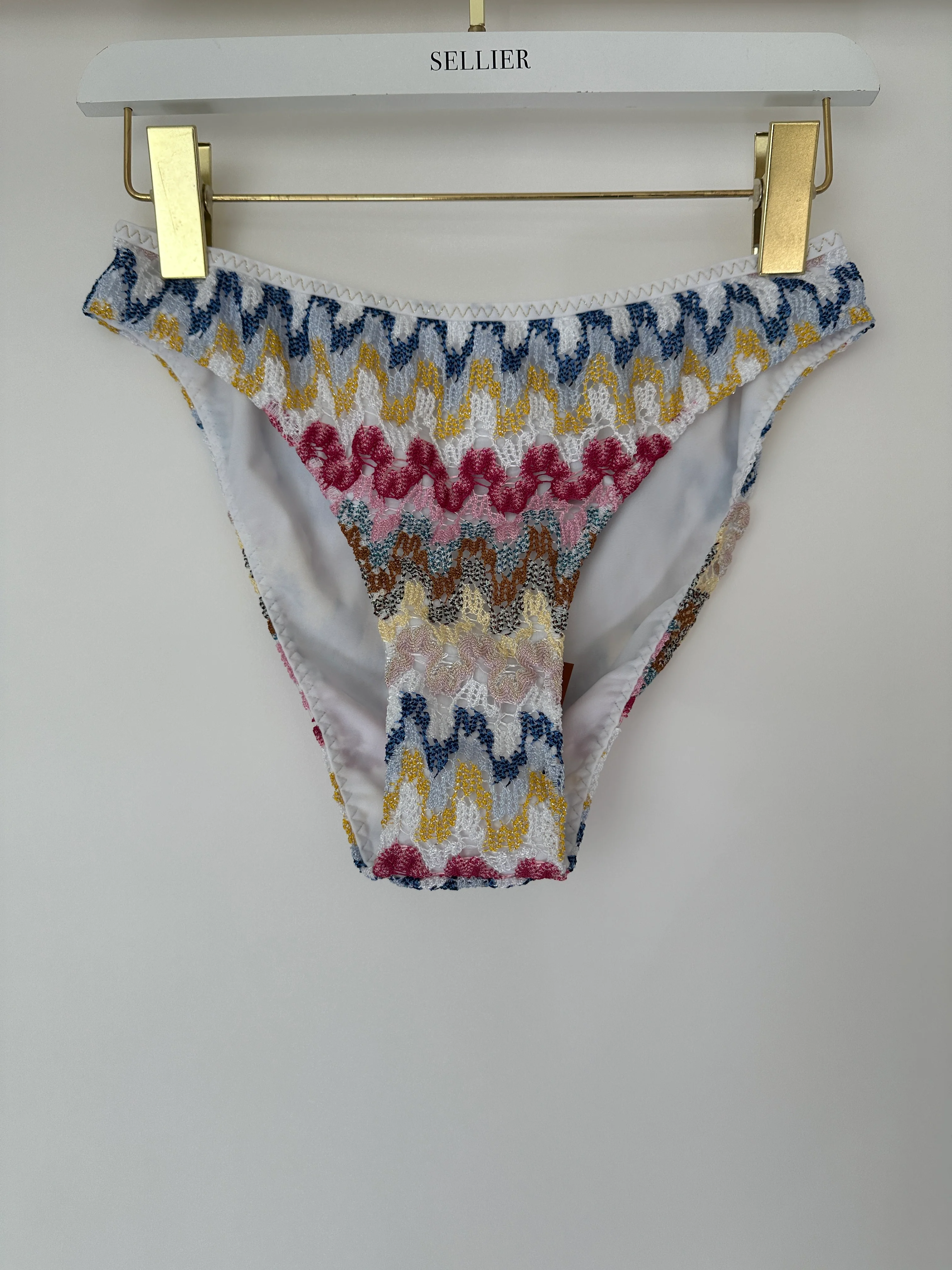 Missoni White and Multicolour Crochet Bikini Set Size IT 48 (UK 16) - Image 8