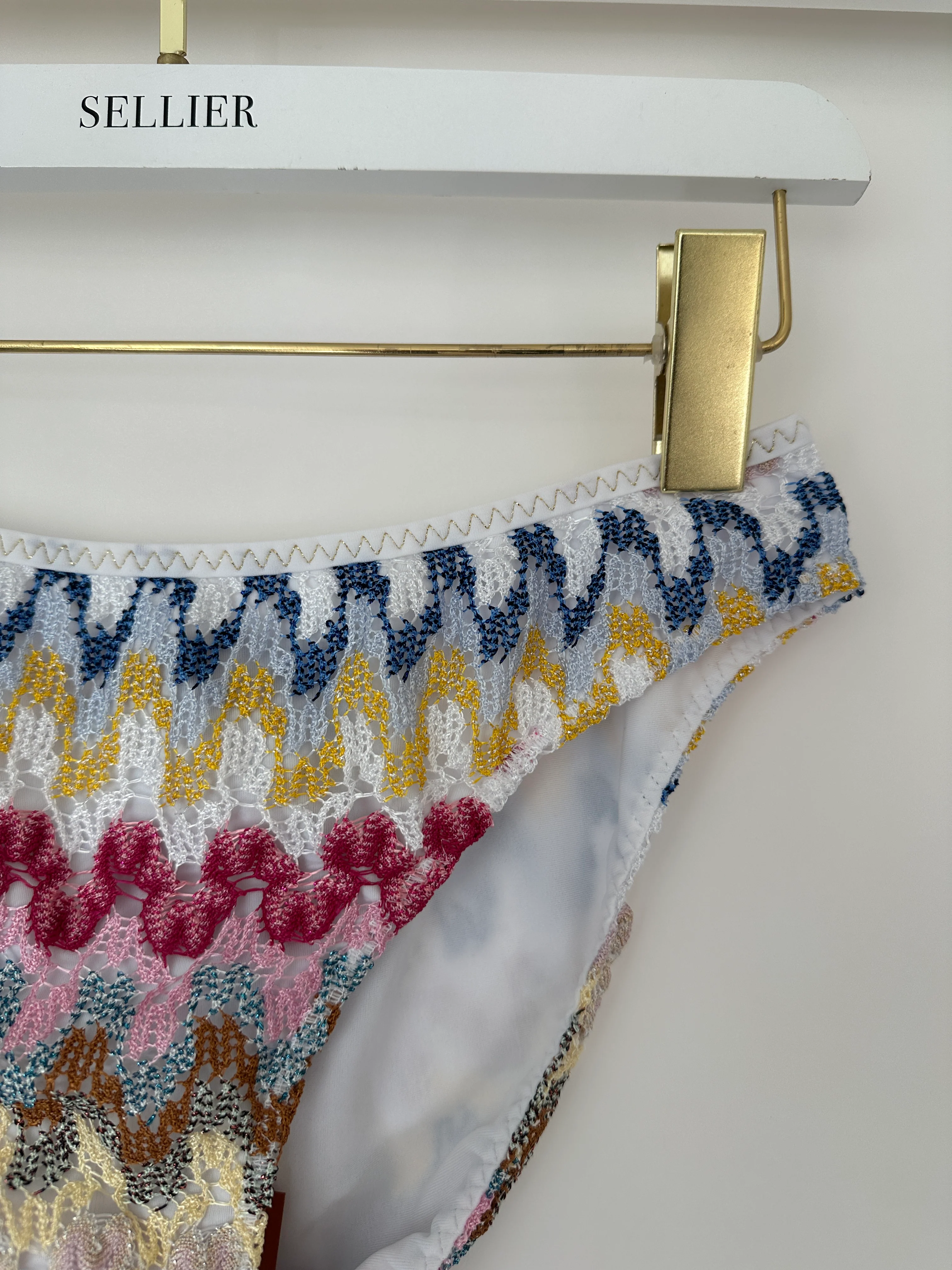 Missoni White and Multicolour Crochet Bikini Set Size IT 48 (UK 16) - Image 9