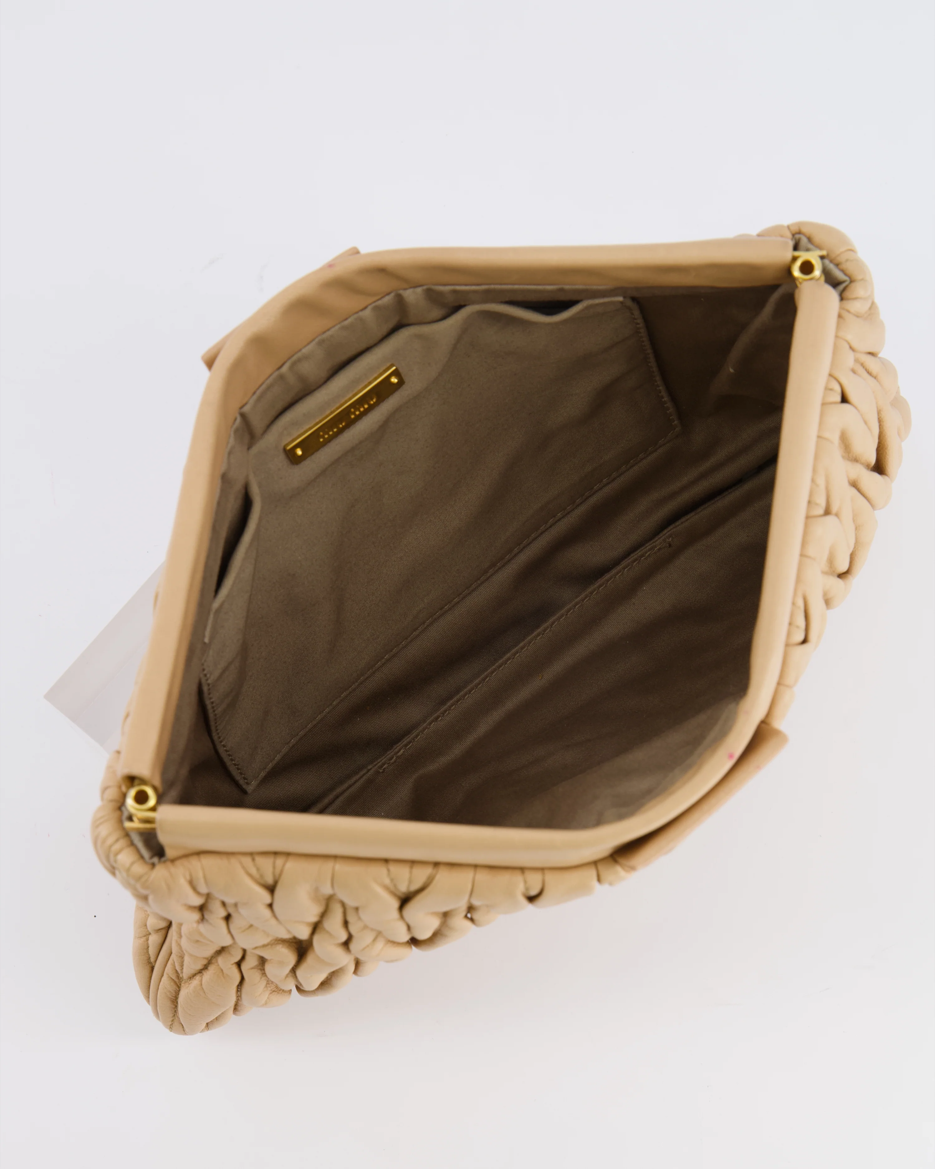 Miu Miu Beige Matelasse Leather Pouch Bag with Gold Hardware RRP £1,000 - Image 15