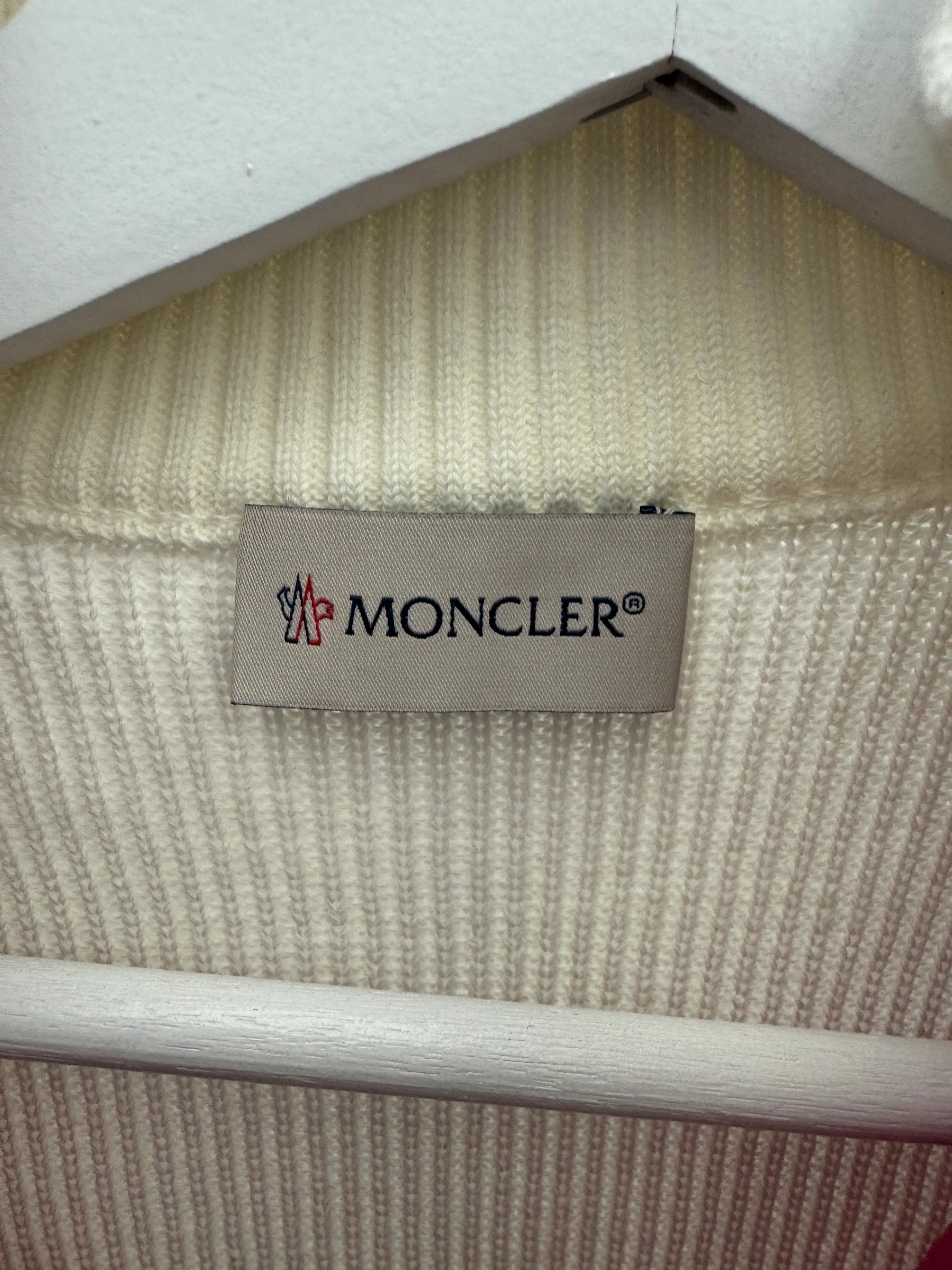 Moncler Kids White Knit and Pink Puffer Jacket Size 14 years RRP £415 - Image 4