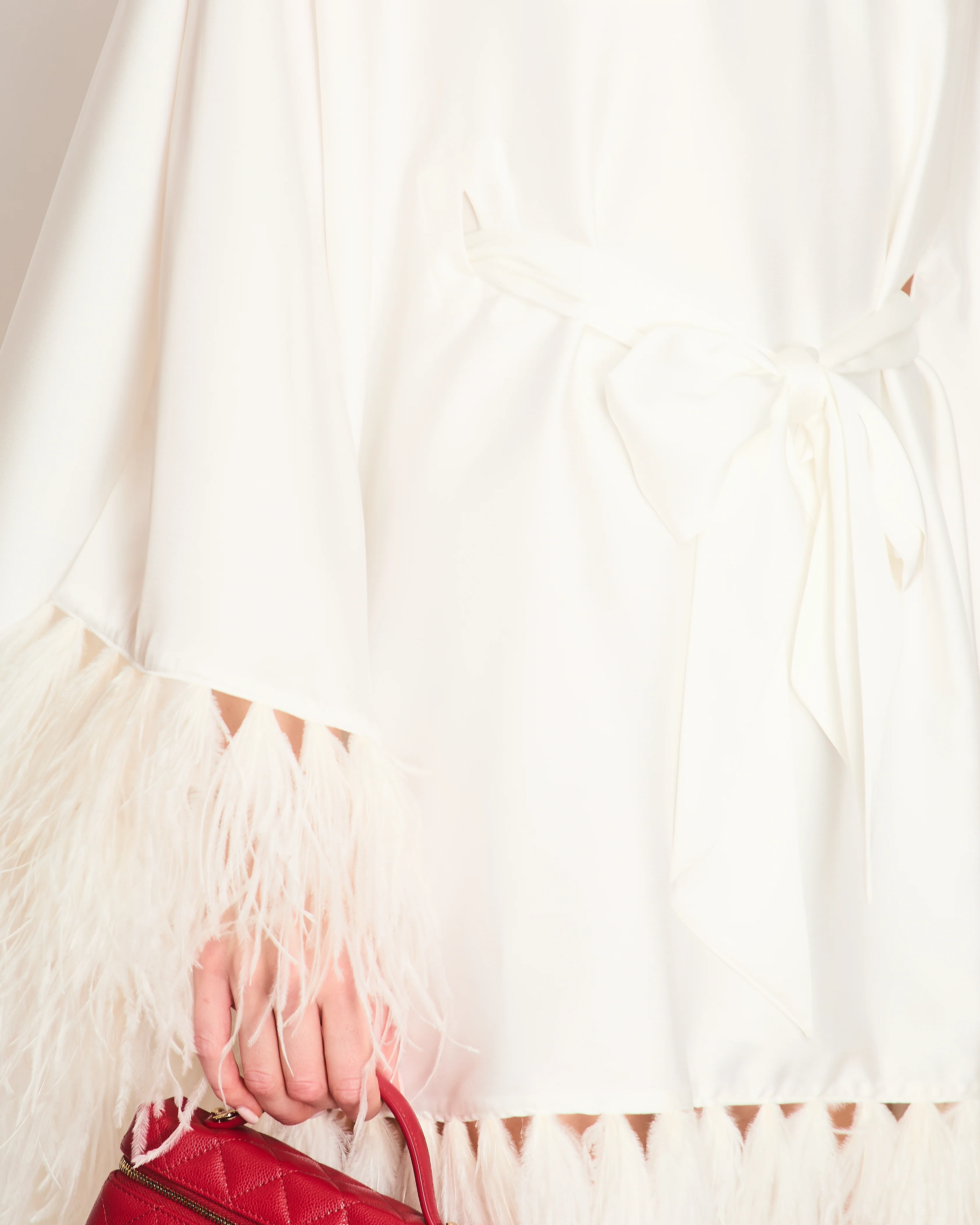 Nadine Merabi Lorenna White Mini Dress with Feather Detail Size S (UK 8) - Image 4