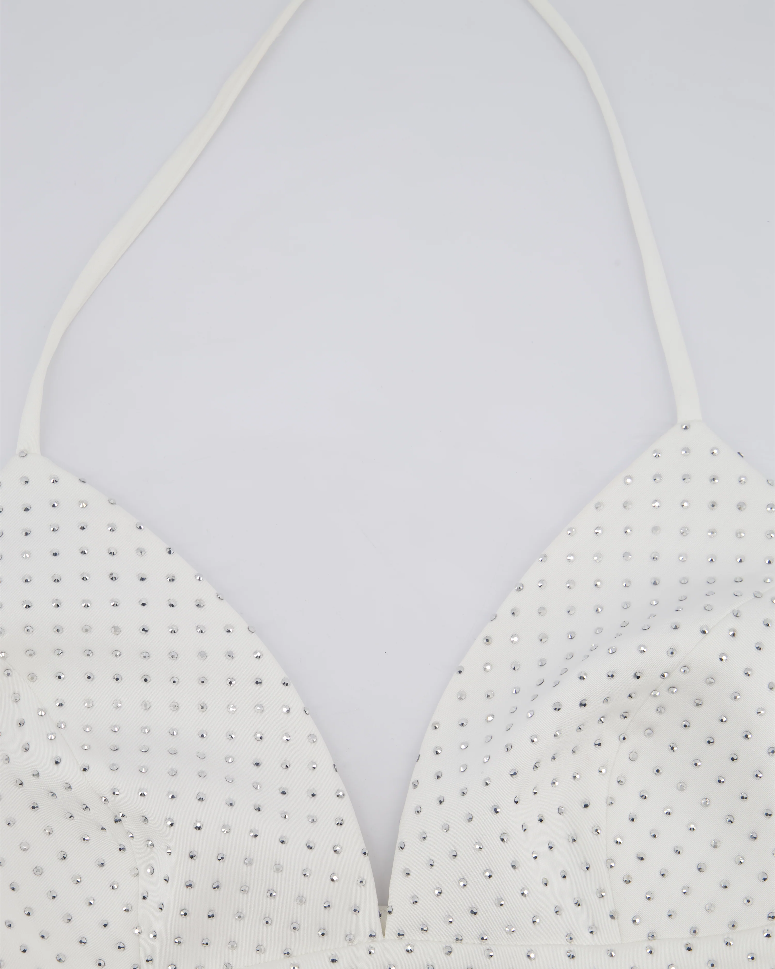 Nadine Merabi White Bra Top with Silver Rhinestone Embellishment Size S/M (UK 8/10) - Image 12