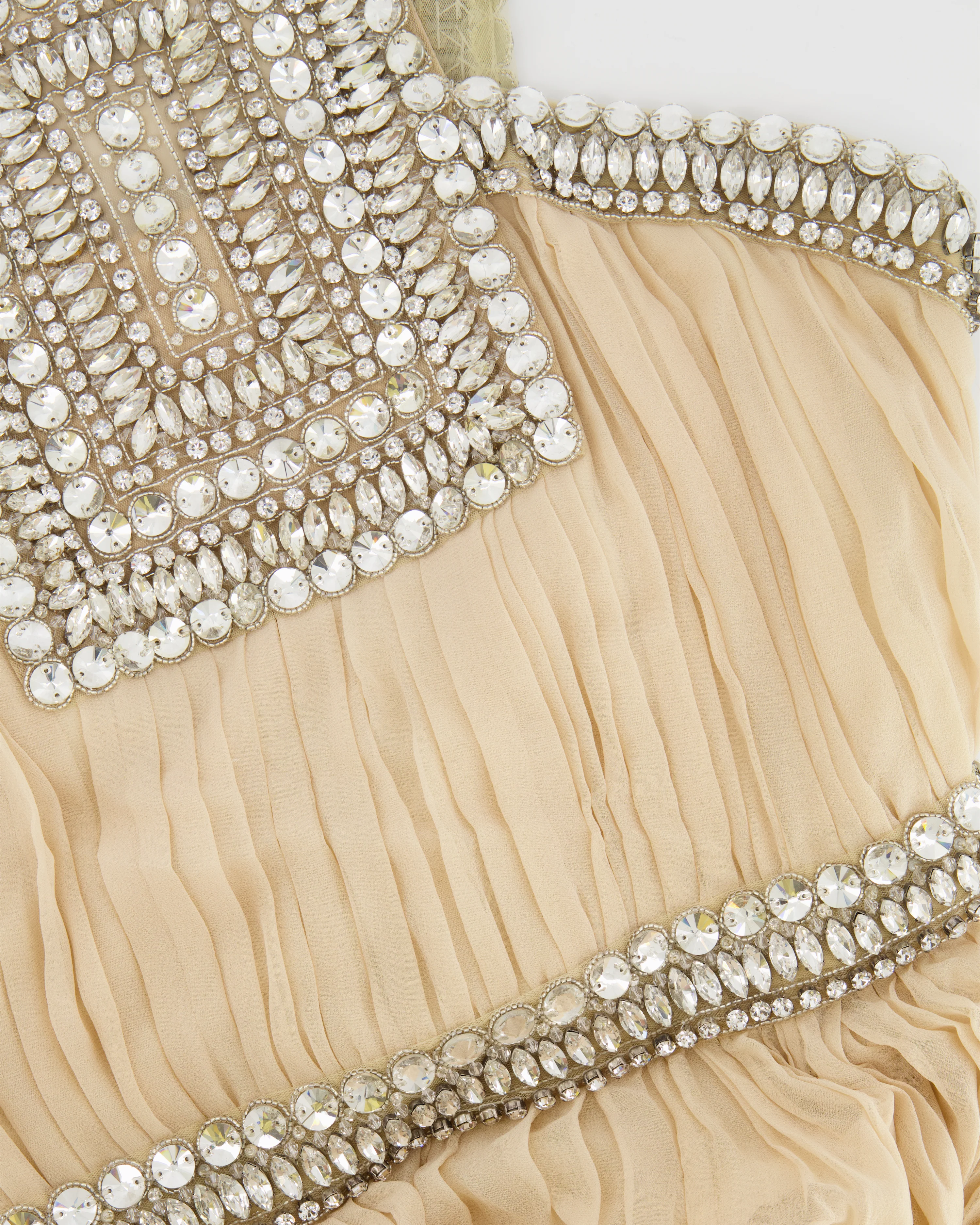 Naeem Khan Beige Silk Gown with Crystal Embellishments Size US 6 (UK 10) RRP £4,950 - Image 2
