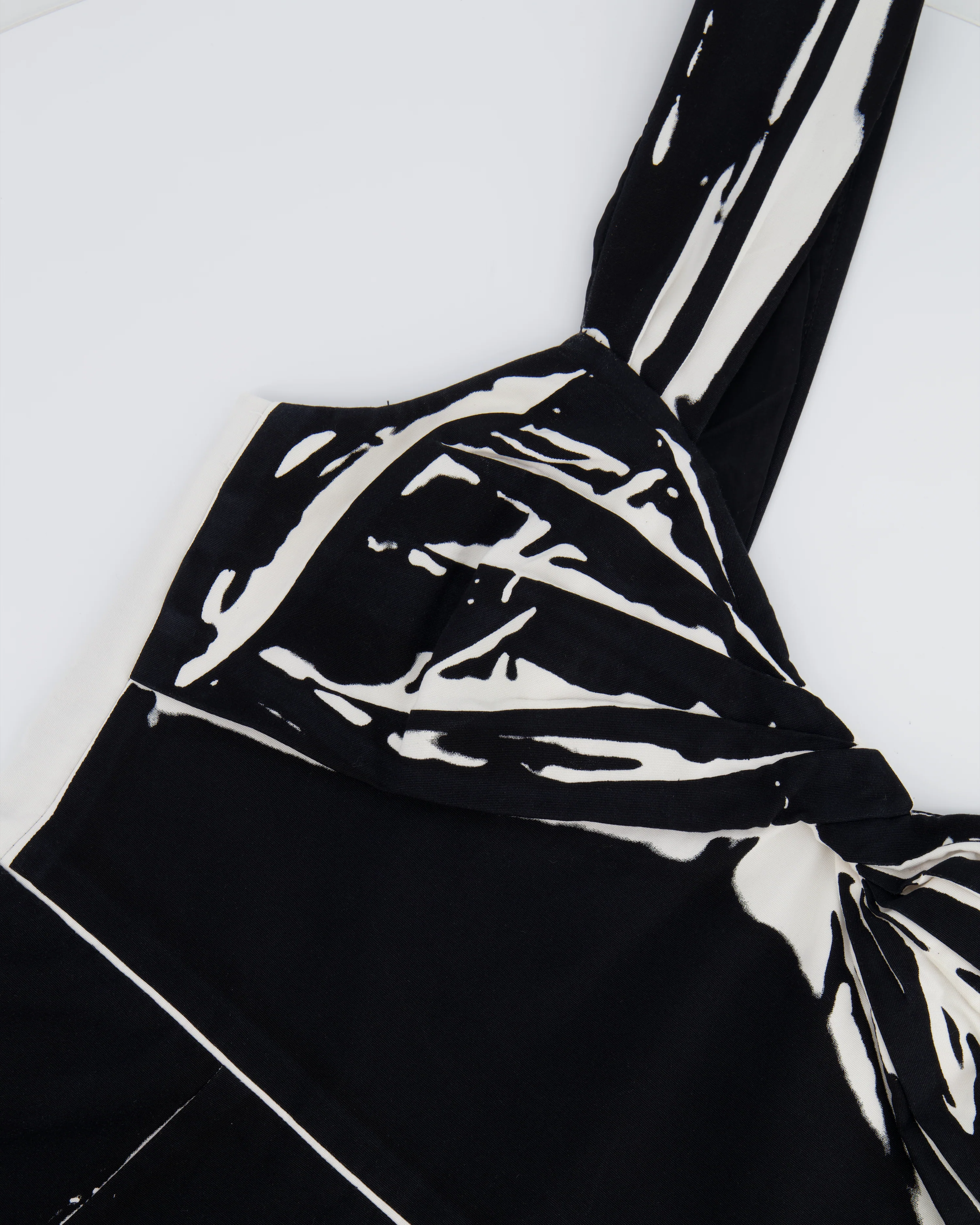 Prada Black Midi Sleeveless Dress with White Print Details Size IT 40 (UK 8) - Image 3