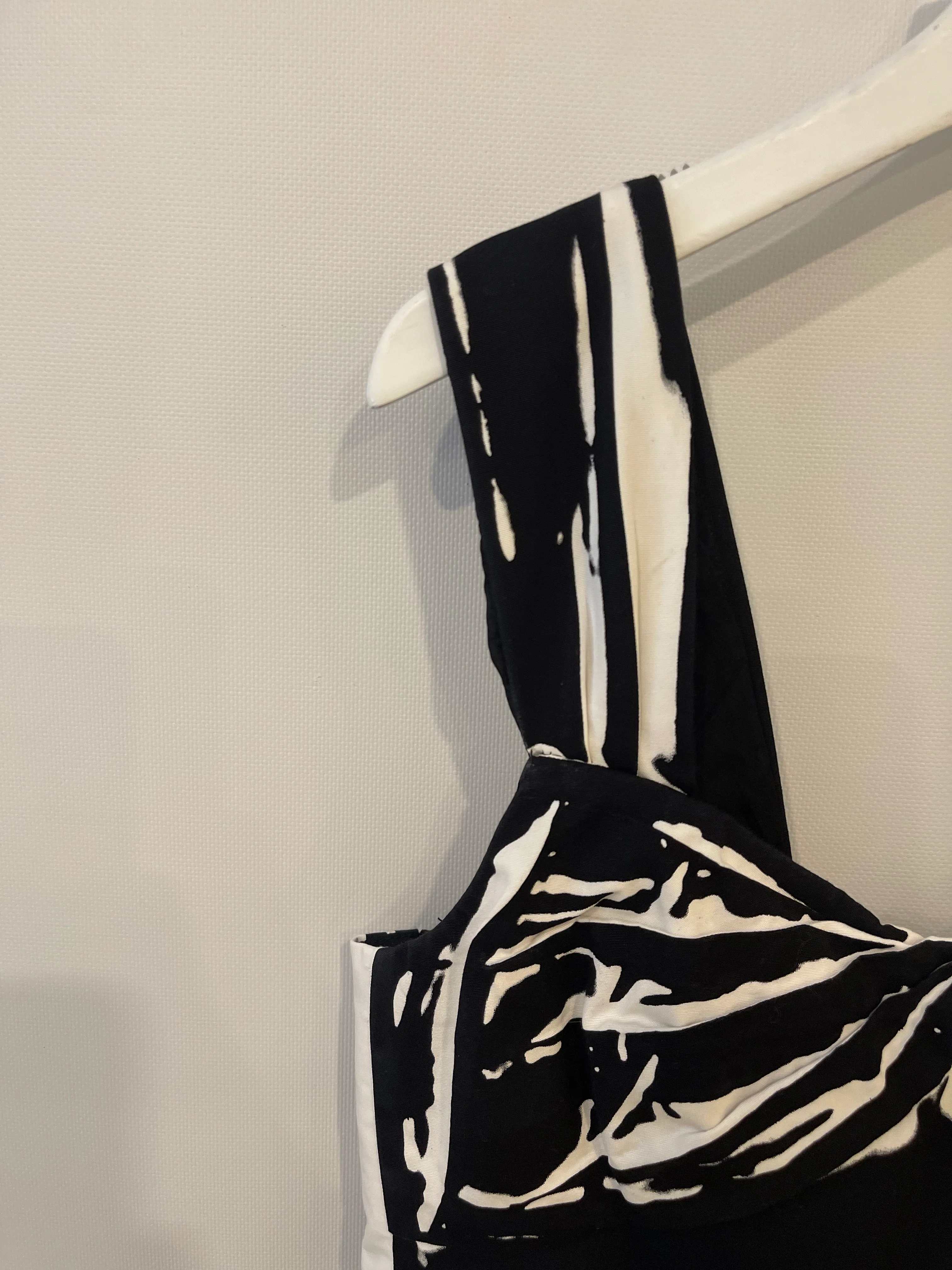 Prada Black Midi Sleeveless Dress with White Print Details Size IT 40 (UK 8) - Image 5