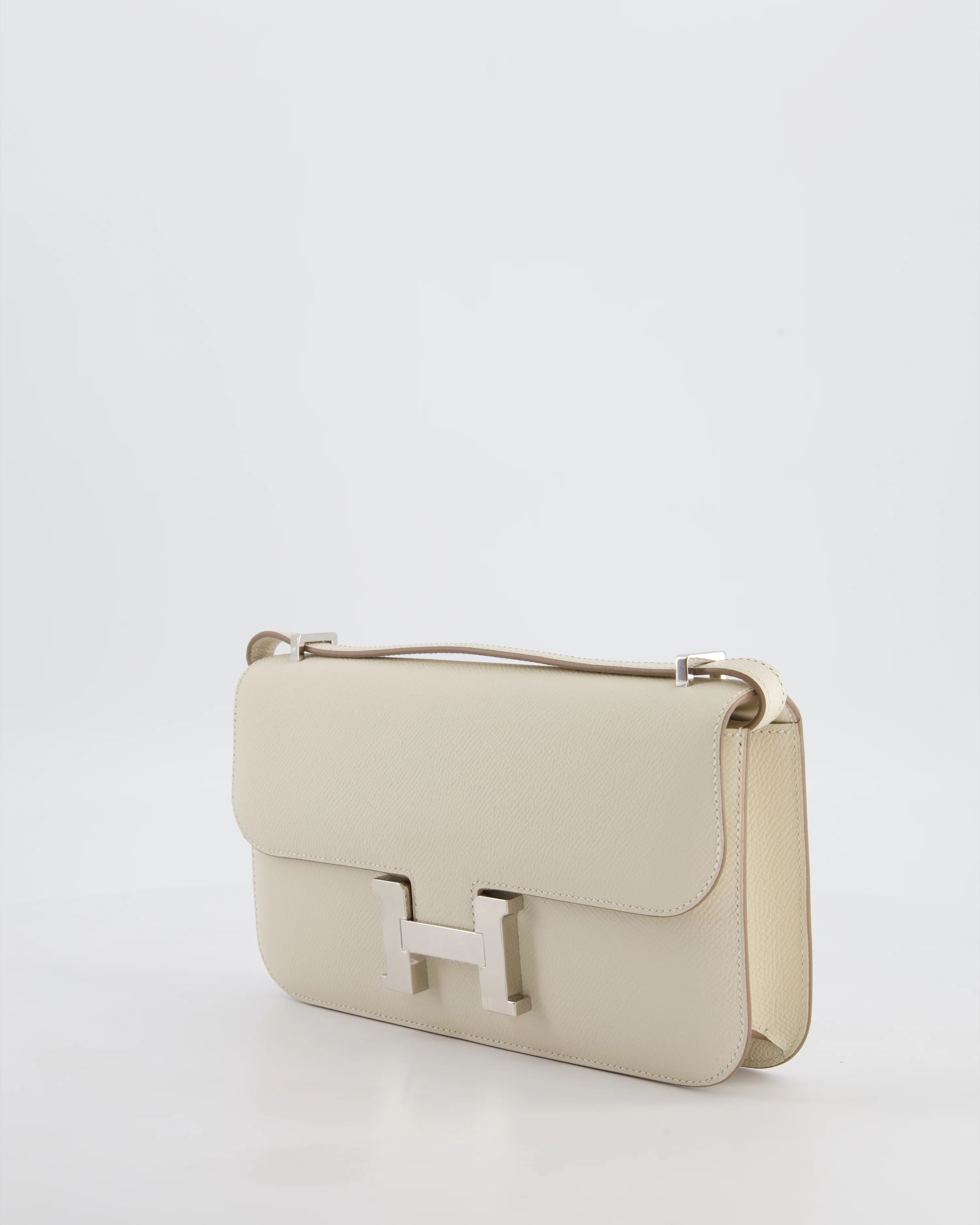 *NEW RELEASE* Hermès Constance 1-Elan Miroir Bag in Craie Epsom Leather with Palladium Hardware - Image 10