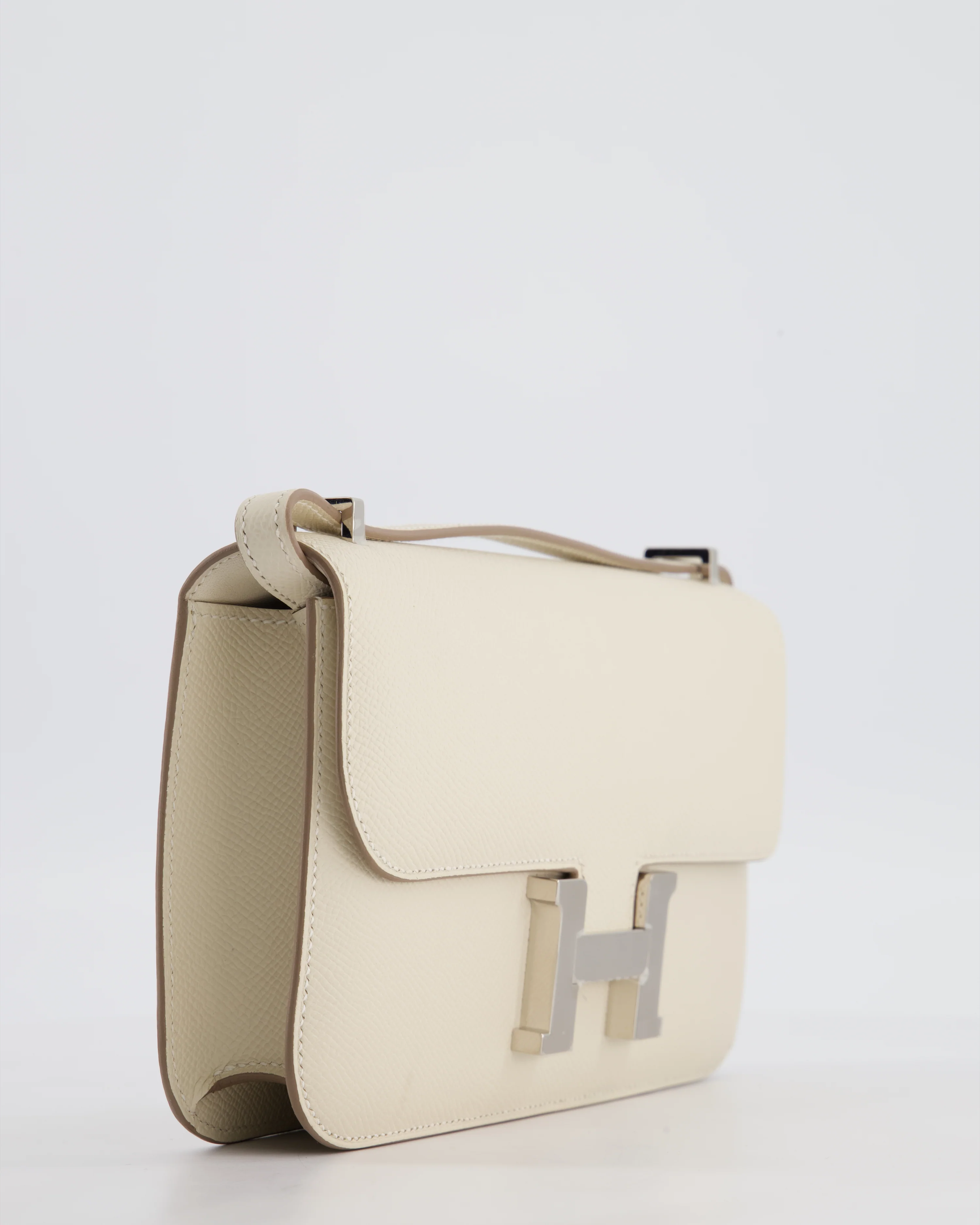 *NEW RELEASE* Hermès Constance 1-Elan Miroir Bag in Craie Epsom Leather with Palladium Hardware - Image 14