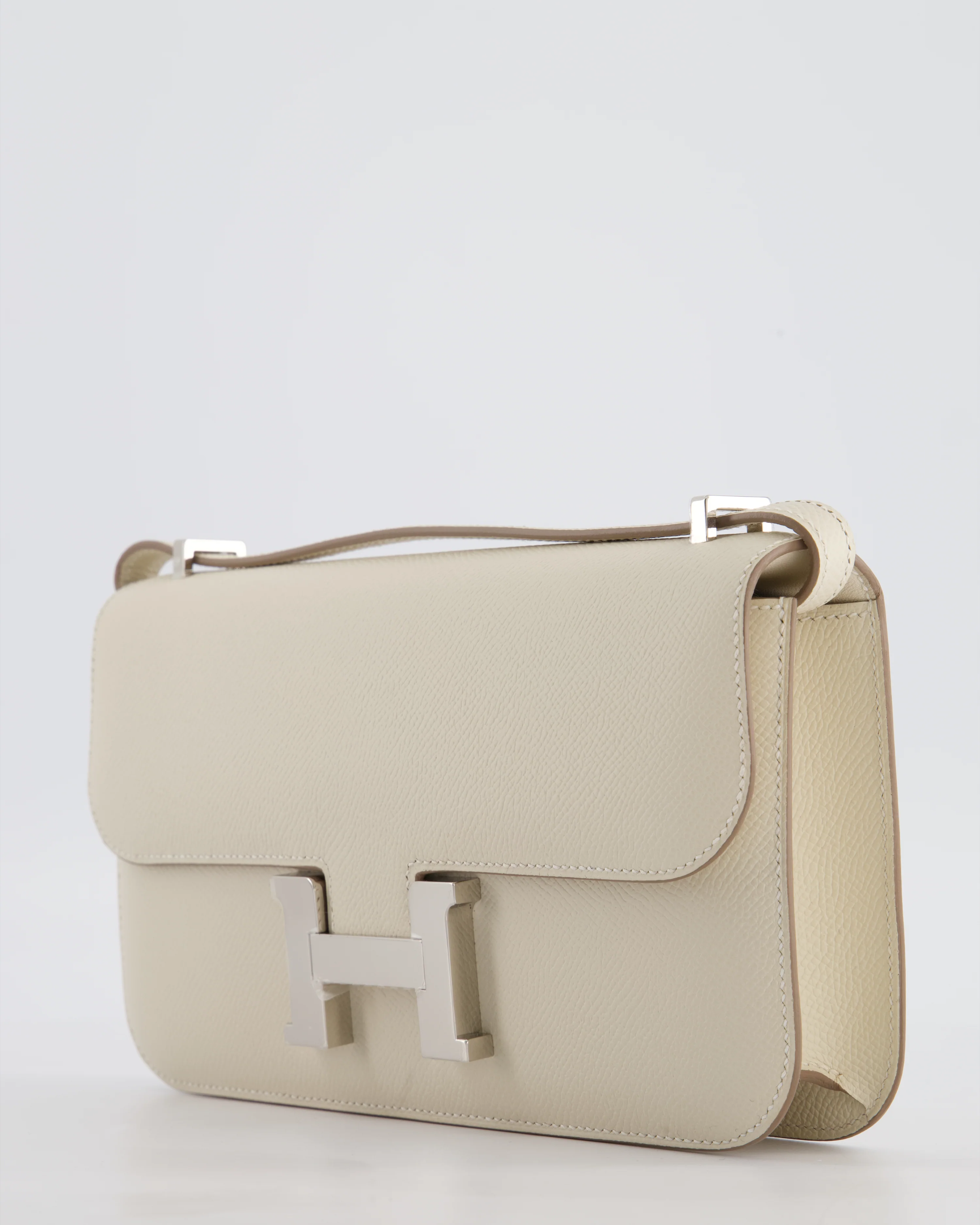 *NEW RELEASE* Hermès Constance 1-Elan Miroir Bag in Craie Epsom Leather with Palladium Hardware - Image 15